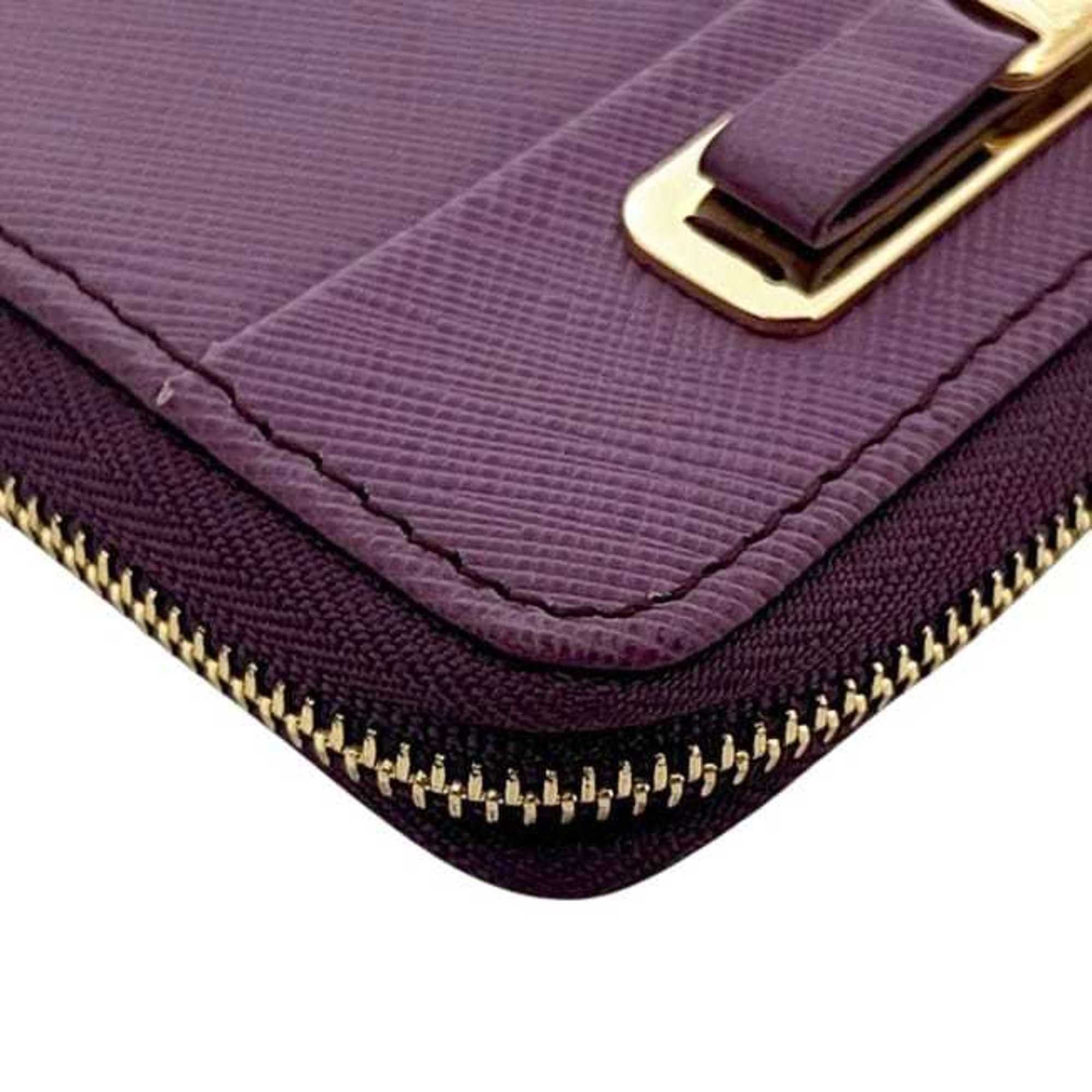 Salvatore Ferragamo Salvatore Ferragamo coin case ec-24697 purple Vara leather purse AK-22 C128 wallet ribbon mini compact round men's women's Size ONE SIZE - 10 Thumbnail