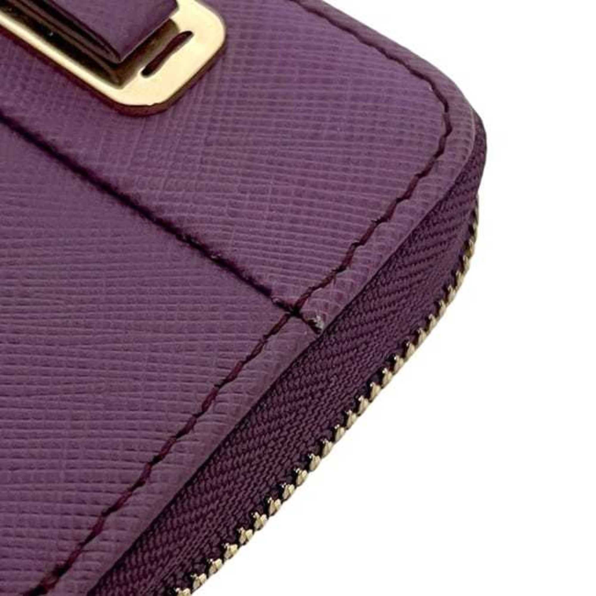 Salvatore Ferragamo Salvatore Ferragamo coin case ec-24697 purple Vara leather purse AK-22 C128 wallet ribbon mini compact round men's women's Size ONE SIZE - 9 Thumbnail