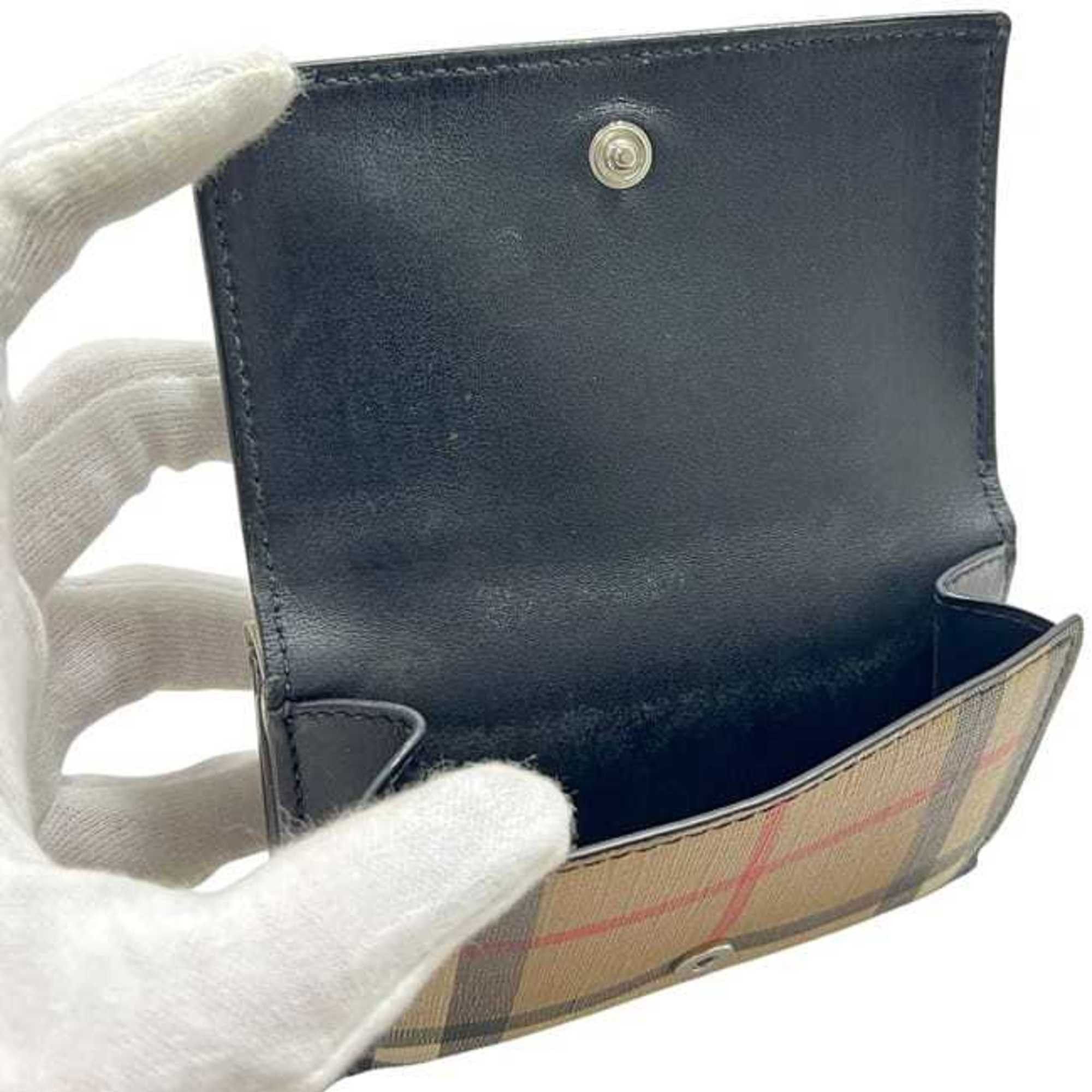 Burberry Burberry Tri-fold Wallet ec-24698 Beige Black Nova Check 8095291 Compact PVC Leather ROPELFI71SEE BURBERRY Brown Double Mini for Men and Women Pattern Size ONE SIZE - 5 Thumbnail
