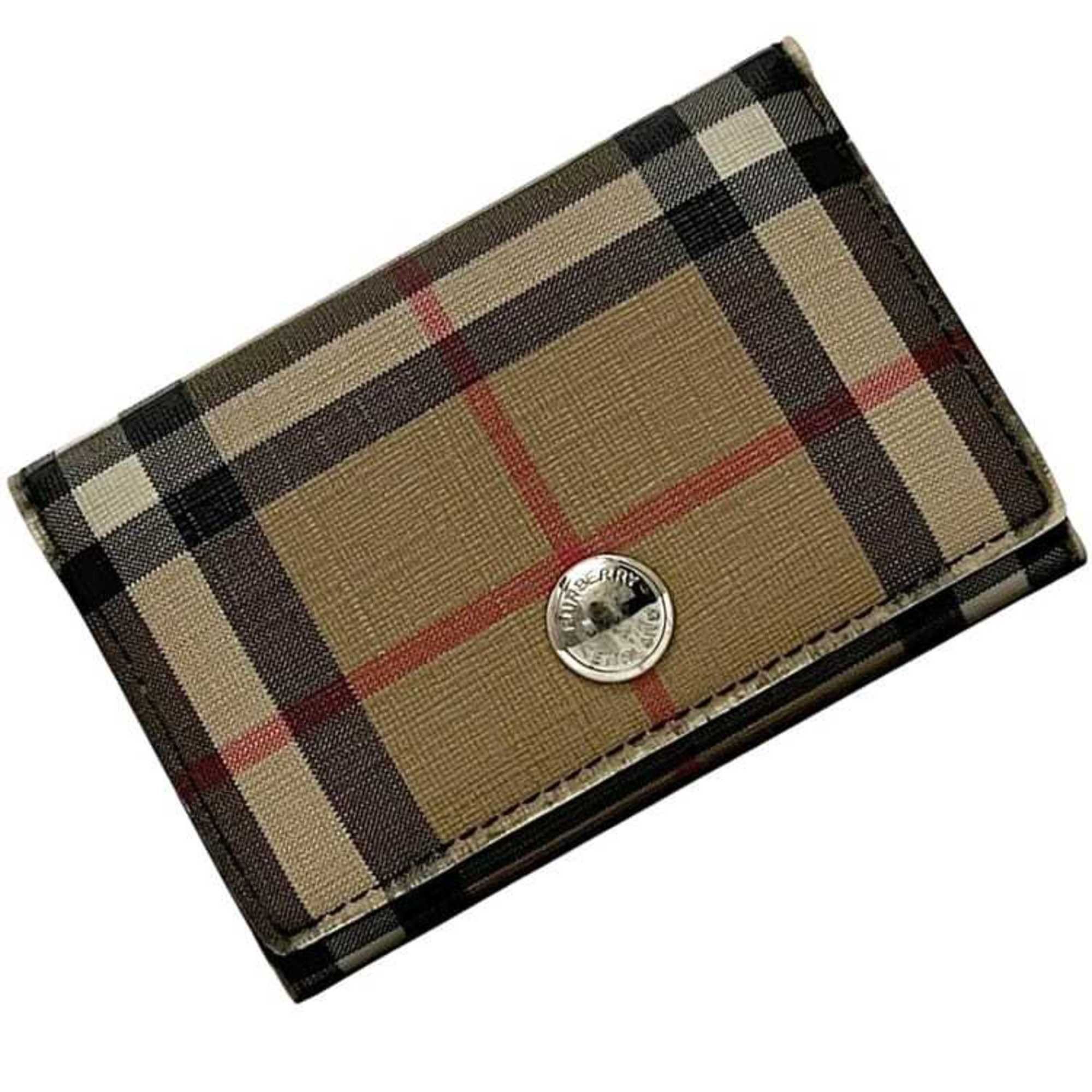 Burberry Burberry Tri-fold Wallet ec-24698 Beige Black Nova Check 8095291 Compact PVC Leather ROPELFI71SEE BURBERRY Brown Double Mini for Men and Women Pattern Size ONE SIZE - 2 Thumbnail