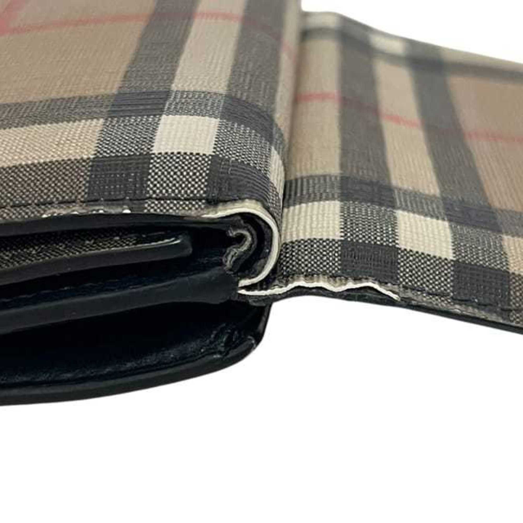 Burberry Burberry Tri-fold Wallet ec-24698 Beige Black Nova Check 8095291 Compact PVC Leather ROPELFI71SEE BURBERRY Brown Double Mini for Men and Women Pattern Size ONE SIZE - 9 Thumbnail
