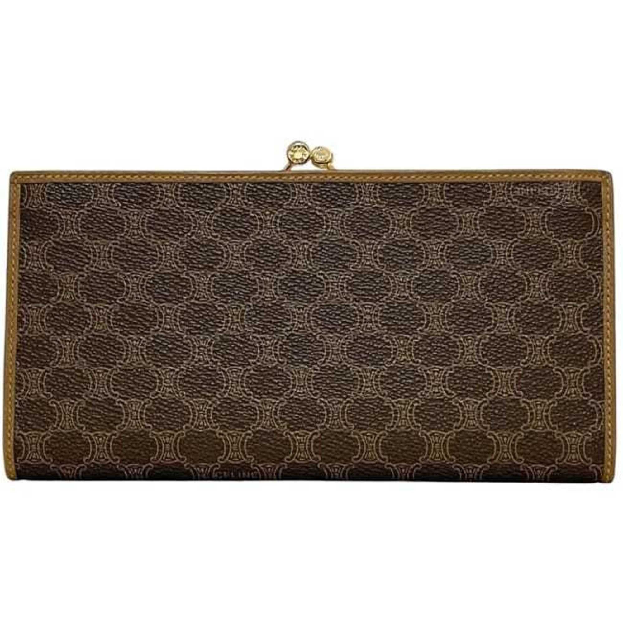 Celine Celine bifold long wallet ec-24646 brown macadam PVC leather M05 CELINE women's and men's Size ONE SIZE - 4 Thumbnail
