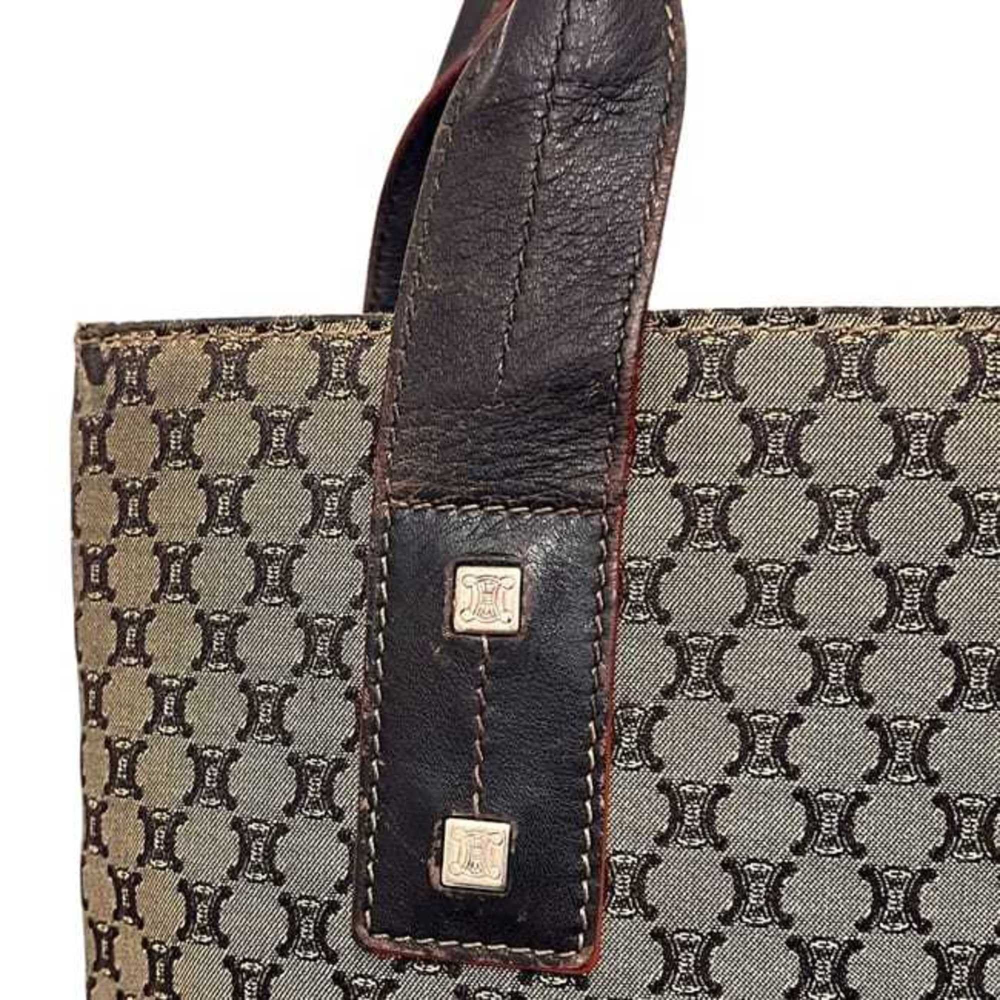 Celine Celine Tote Bag ec-24691 Beige Brown Macadam Nylon Leather ST 00/36 CELINE A4 Men's and Women's Canvas Size ONE SIZE - 8 Thumbnail