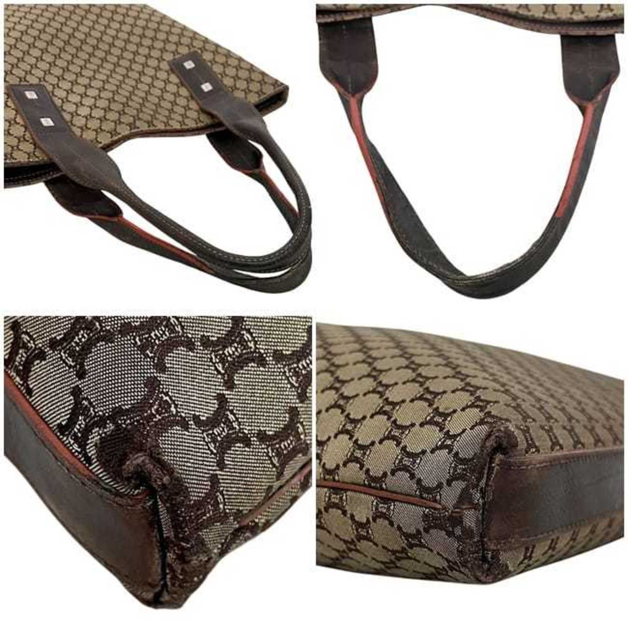 Celine Celine Tote Bag ec-24691 Beige Brown Macadam Nylon Leather ST 00/36 CELINE A4 Men's and Women's Canvas Size ONE SIZE - 6 Thumbnail