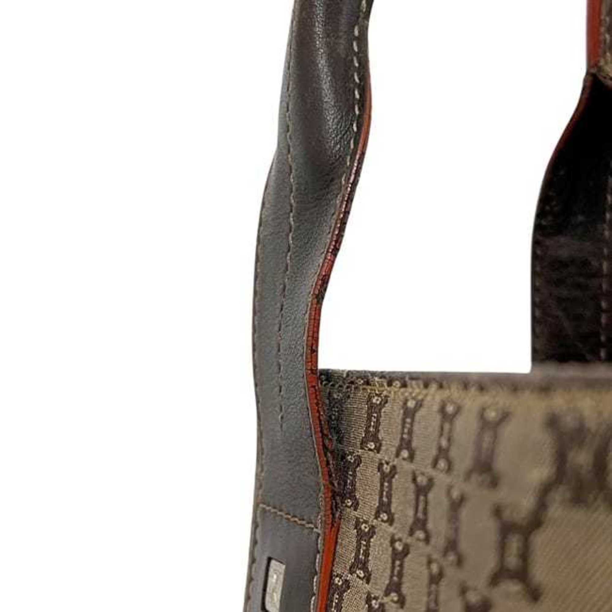 Celine Celine Tote Bag ec-24691 Beige Brown Macadam Nylon Leather ST 00/36 CELINE A4 Men's and Women's Canvas Size ONE SIZE - 9 Thumbnail