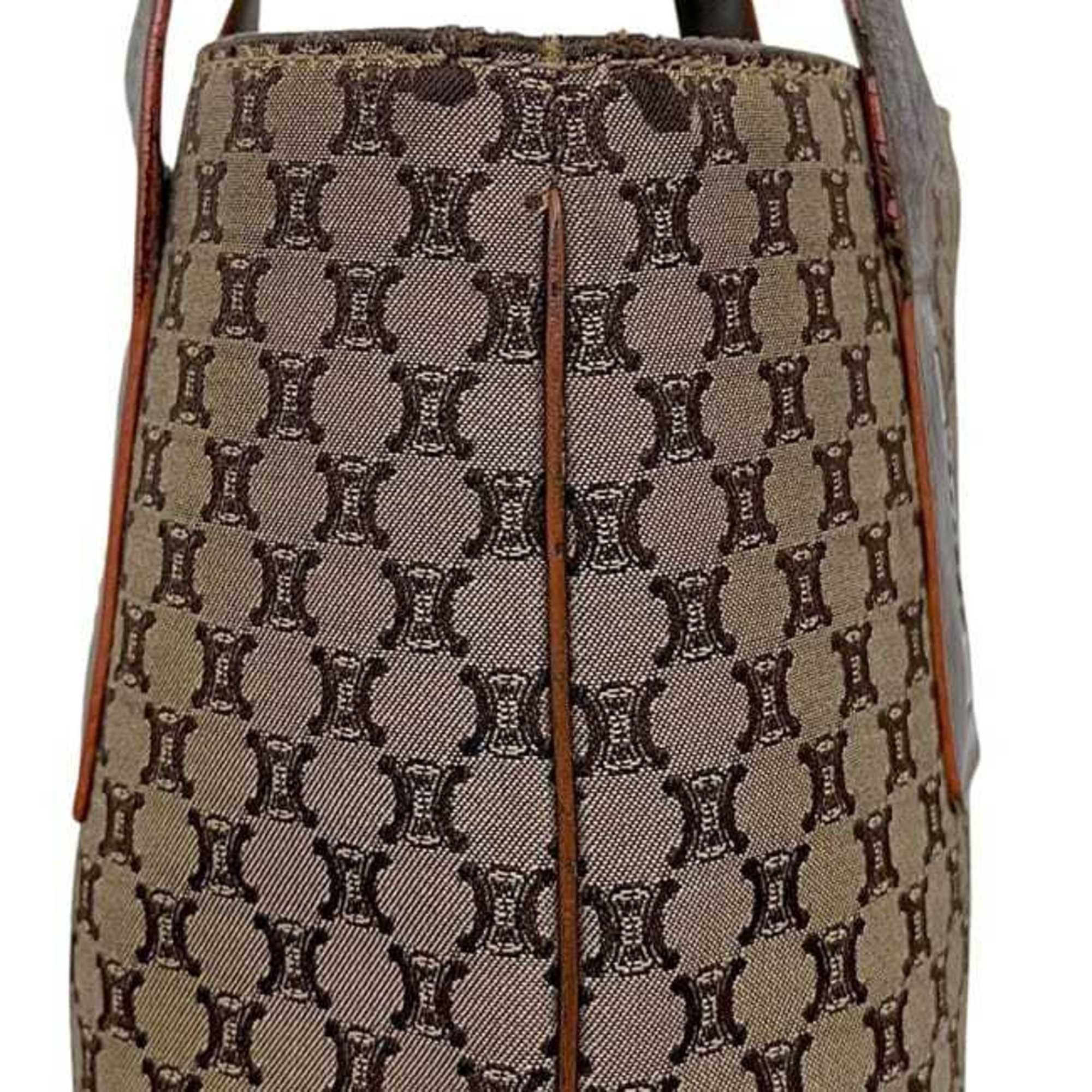 Celine Celine Tote Bag ec-24691 Beige Brown Macadam Nylon Leather ST 00/36 CELINE A4 Men's and Women's Canvas Size ONE SIZE - 7 Thumbnail