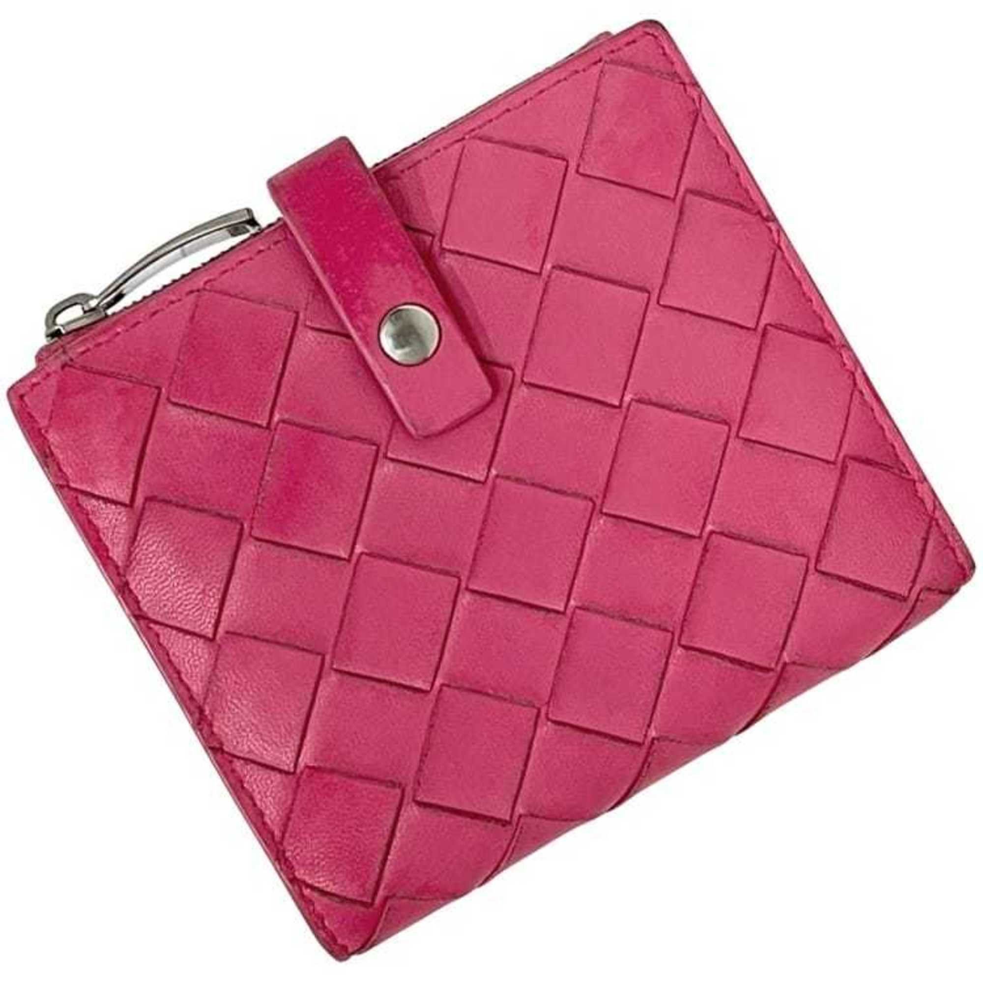Bottega Veneta Bottega Veneta bifold wallet f-24680 pink intrecciato leather S02332325Z BOTTEGA VENETA compact for men and women. Size ONE SIZE - 2 Thumbnail