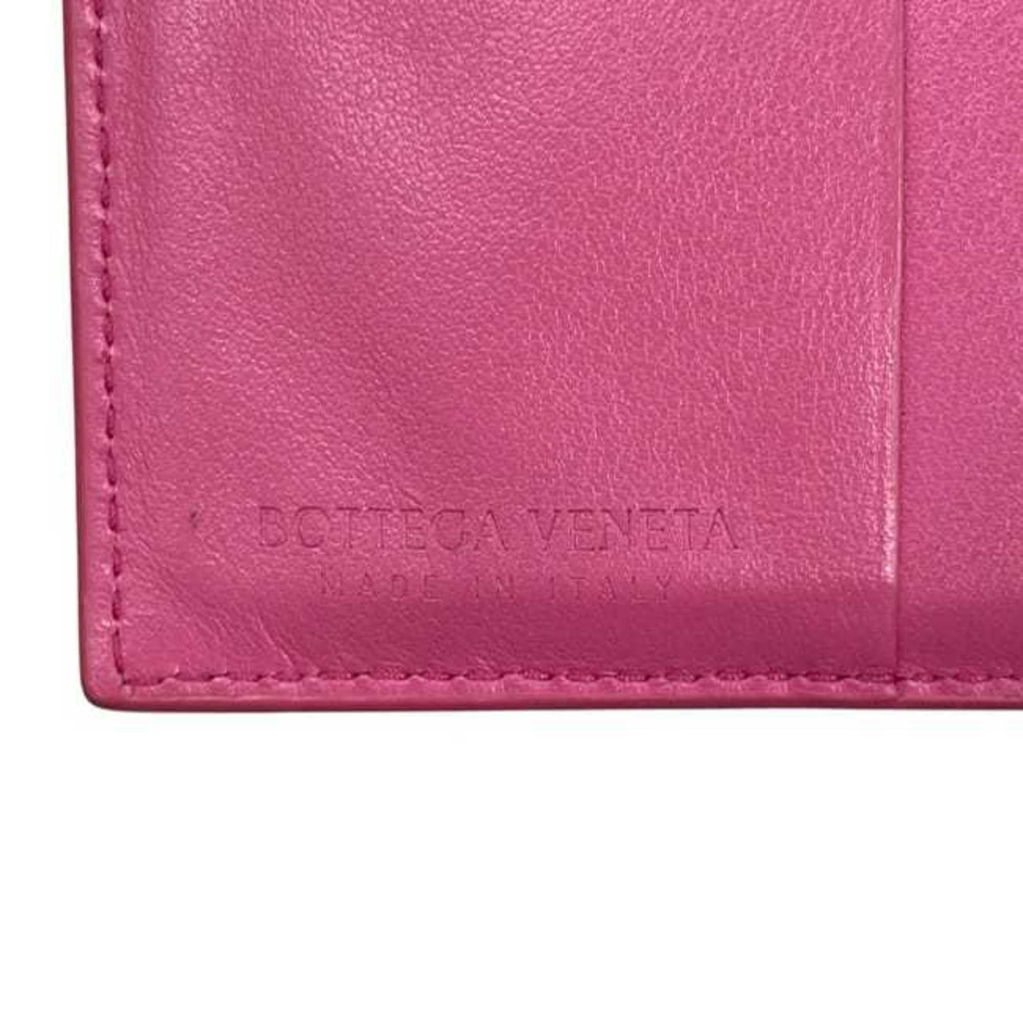 Bottega Veneta Bottega Veneta bifold wallet f-24680 pink intrecciato leather S02332325Z BOTTEGA VENETA compact for men and women. Size ONE SIZE - 8 Thumbnail