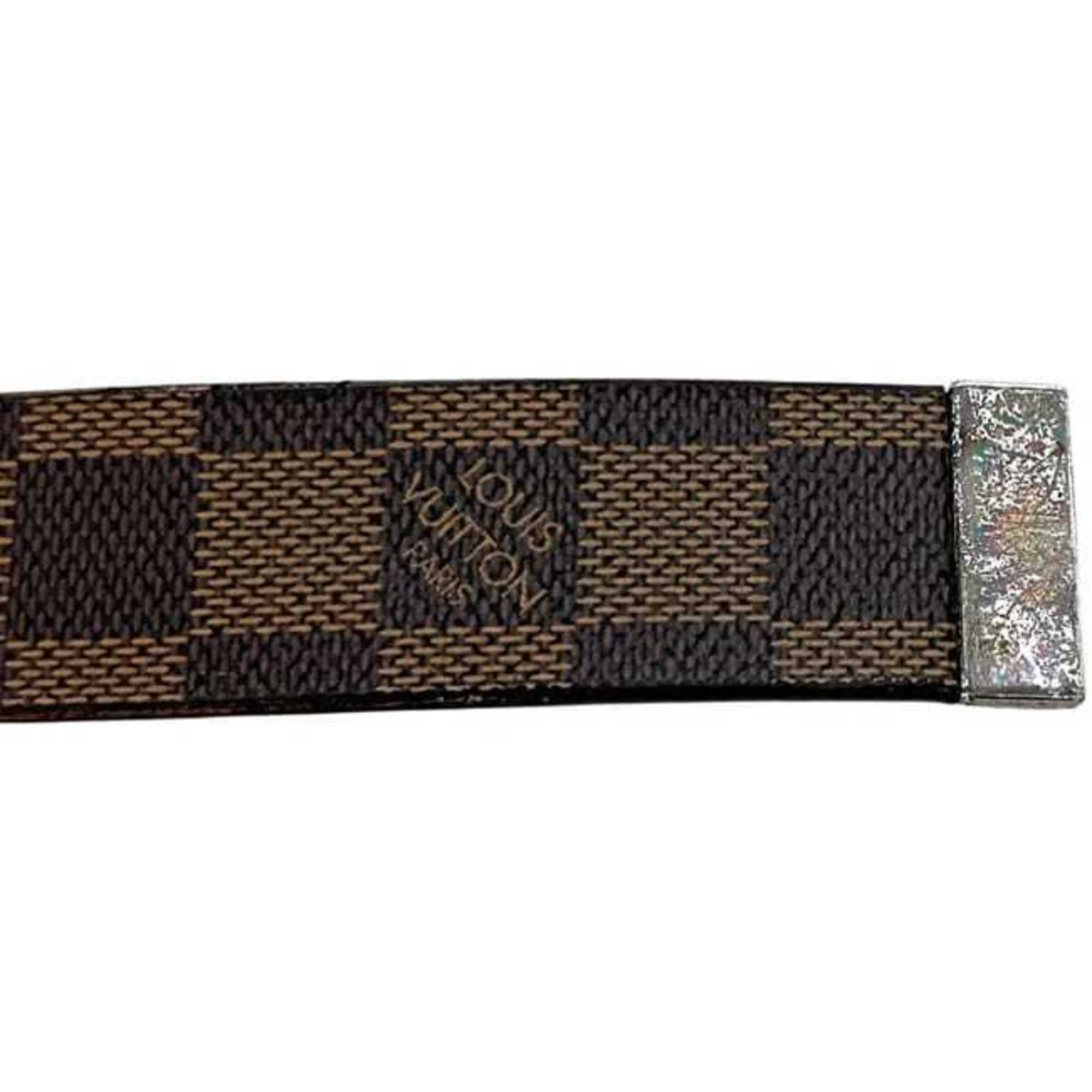 Louis Vuitton Louis Vuitton Santur Carre Belt ec-24719 Brown Damier Ebene Canvas M6802 Waist 72cm LB0033 LOUIS VUITTON Square Buckle Size ONE SIZE - 5 Thumbnail