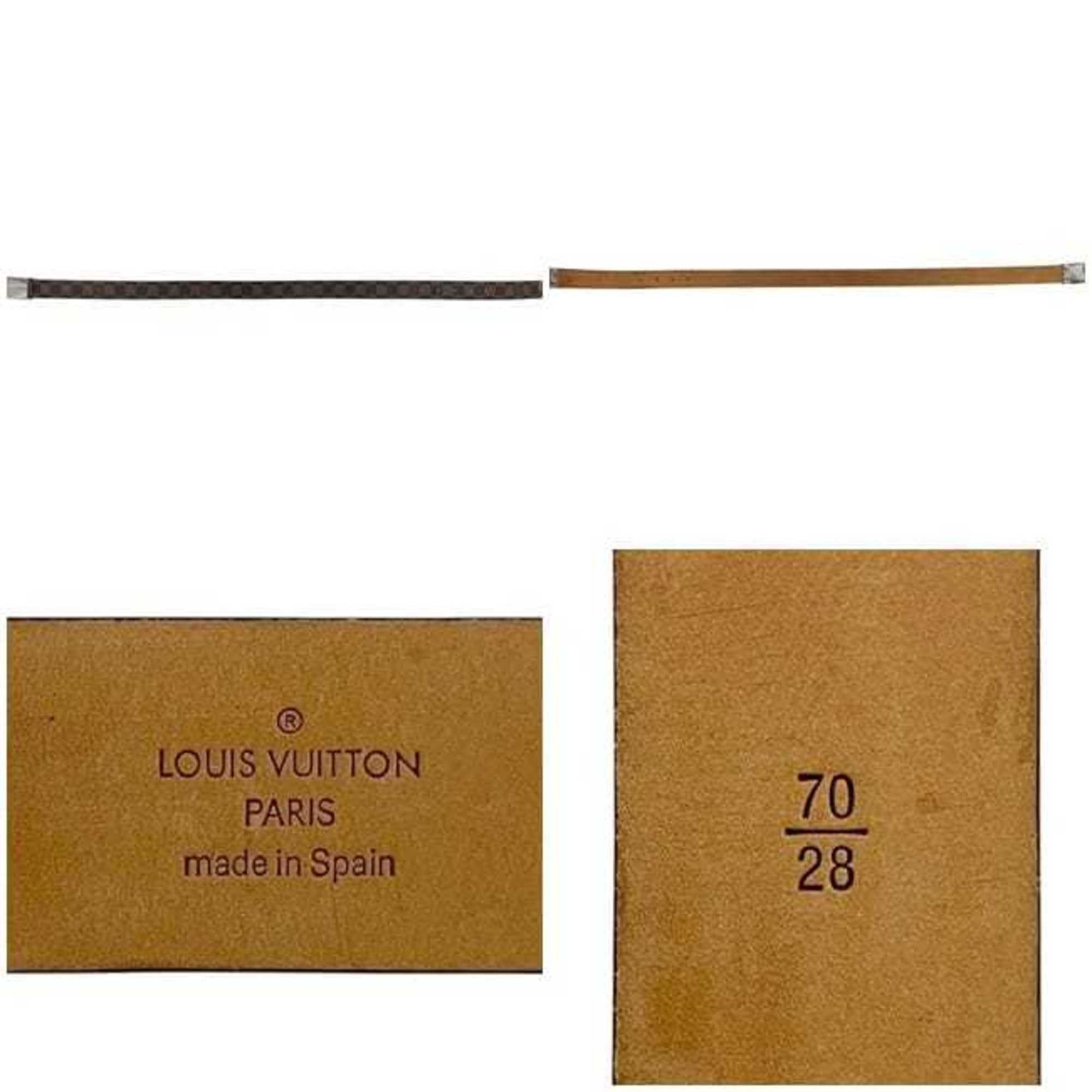 Louis Vuitton Louis Vuitton Santur Carre Belt ec-24719 Brown Damier Ebene Canvas M6802 Waist 72cm LB0033 LOUIS VUITTON Square Buckle Size ONE SIZE - 3 Thumbnail