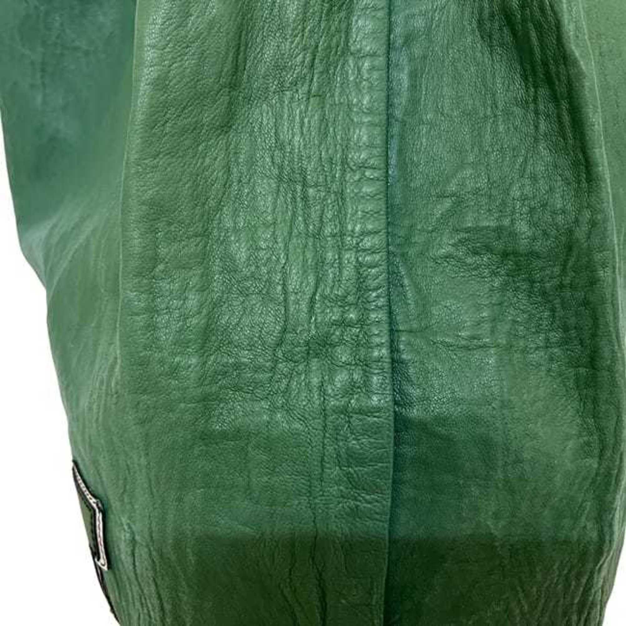 Prada Prada Tote Bag with Initial Patch, ec-24663, Green Leather, Nappa Sizes 35-31, PRADA CM, Triangular Plate, Eco Bag, Men's/Women's Size ONE SIZE - 10 Thumbnail
