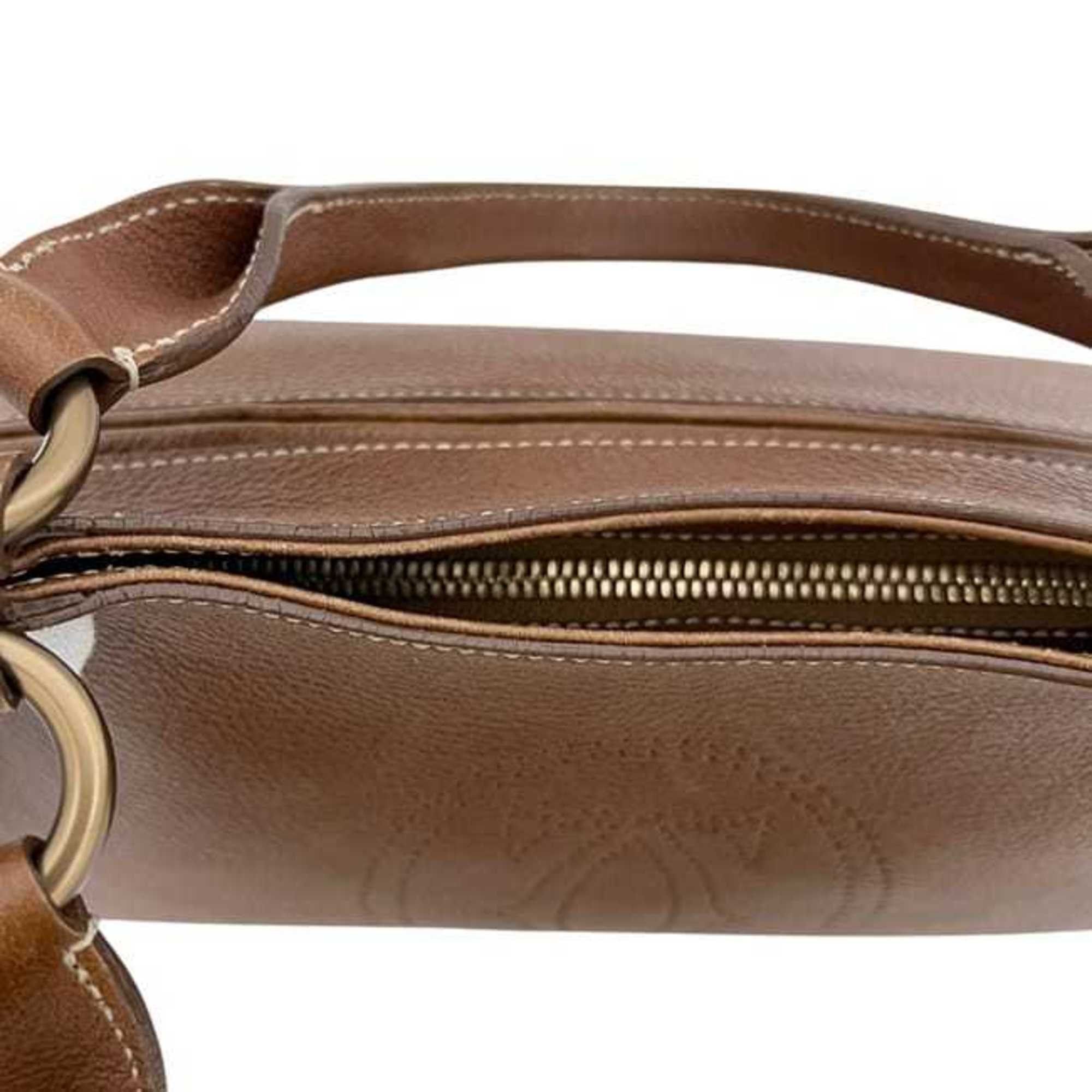 Cartier Cartier Marcello handbag f-24684 in brown leather with perforated grained leather. Brown. Women's. Size ONE SIZE - 6 Thumbnail