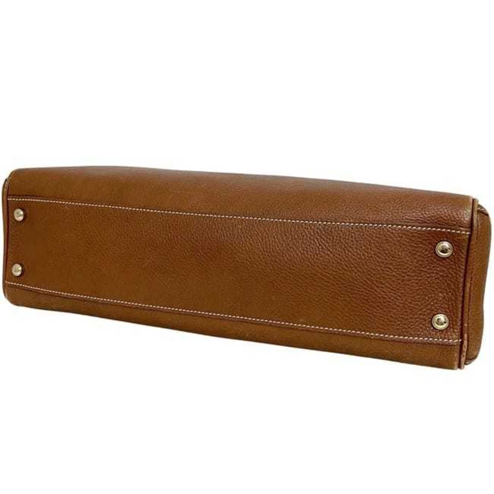 Cartier Cartier Marcello handbag f-24684 in brown leather with perforated grained leather. Brown. Women's. Size ONE SIZE - 10 Thumbnail