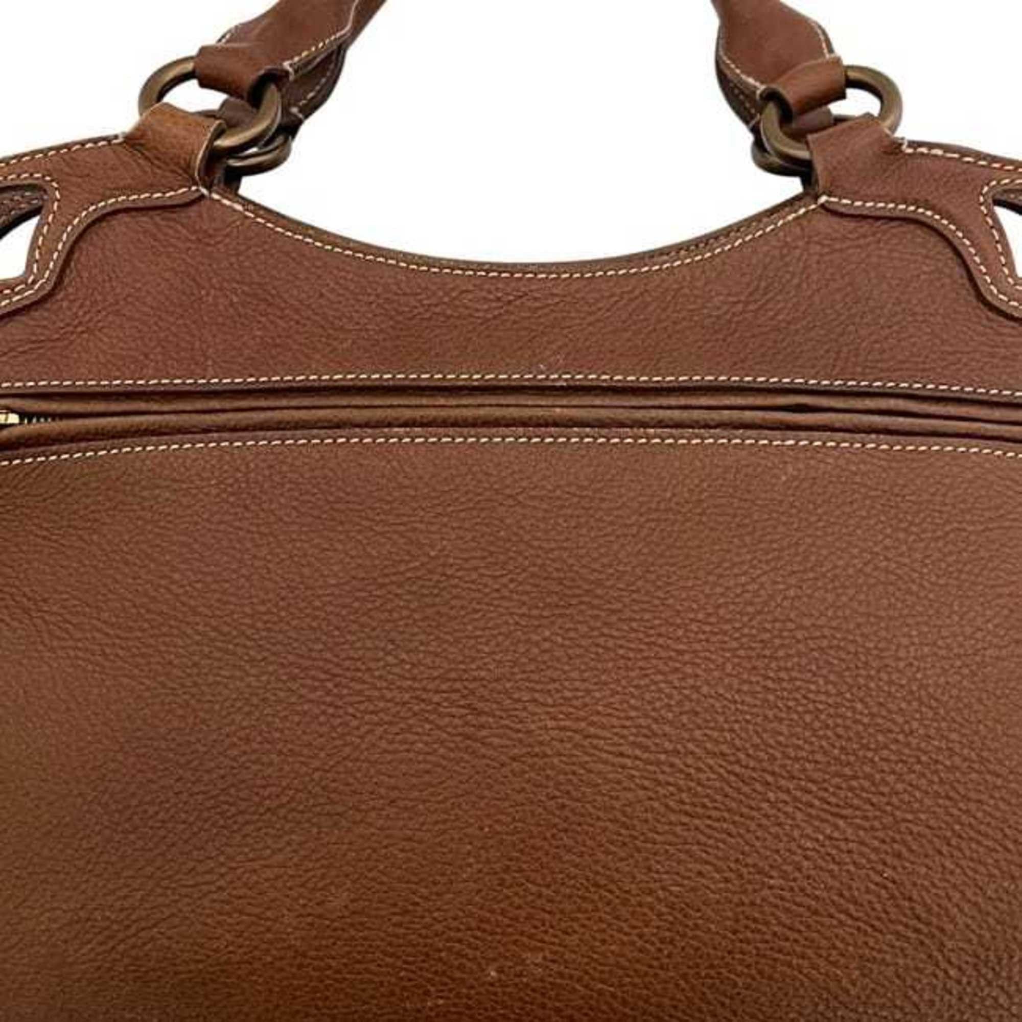 Cartier Cartier Marcello handbag f-24684 in brown leather with perforated grained leather. Brown. Women's. Size ONE SIZE - 7 Thumbnail