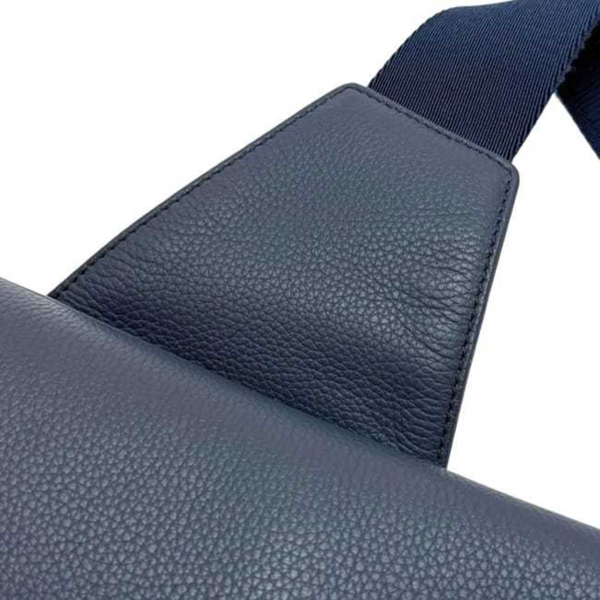 Dior Christian Dior Saddle Bag, Navy Blue, f-24767, 1ADPO093, Leather, 06-BO-0199. This navy blue crossbody shoulder bag with flap is perfect for men and women. Size ONE SIZE - 11 Thumbnail