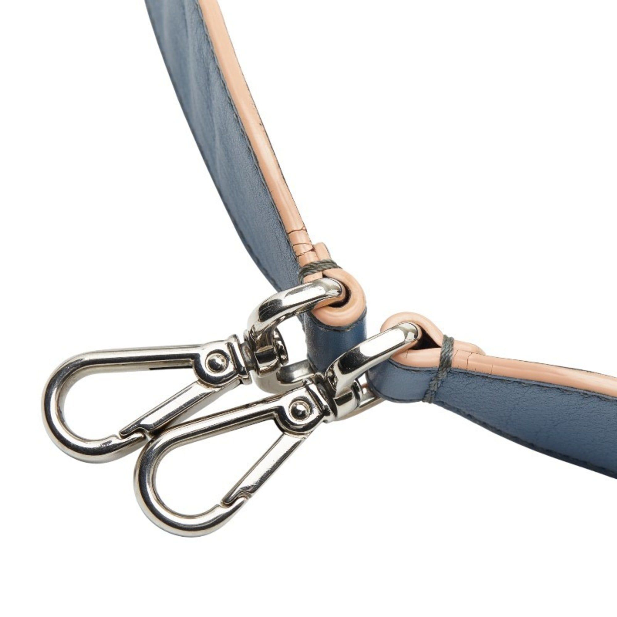 Fendi Fendi shoulder strap, light blue and brown leather, women's, FENDI Size ONE SIZE - 3 Thumbnail
