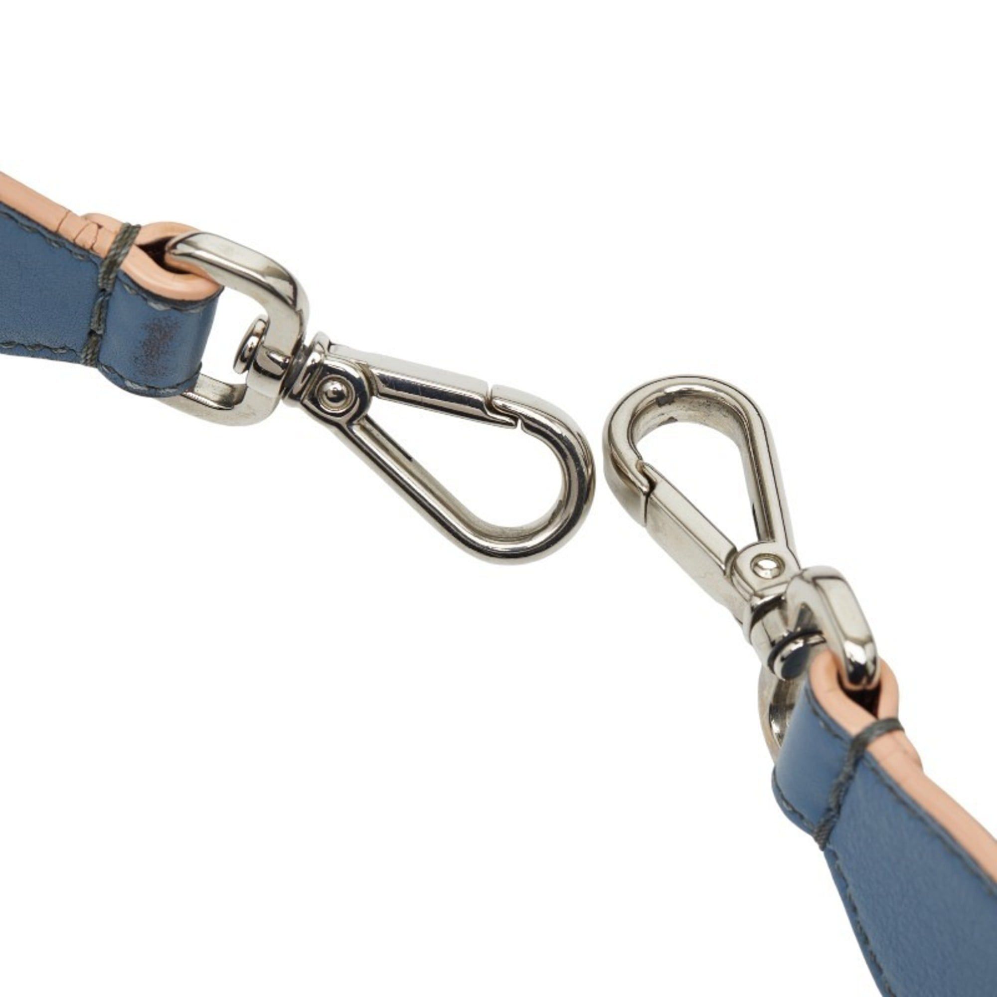 Fendi Fendi shoulder strap, light blue and brown leather, women's, FENDI Size ONE SIZE - 2 Thumbnail