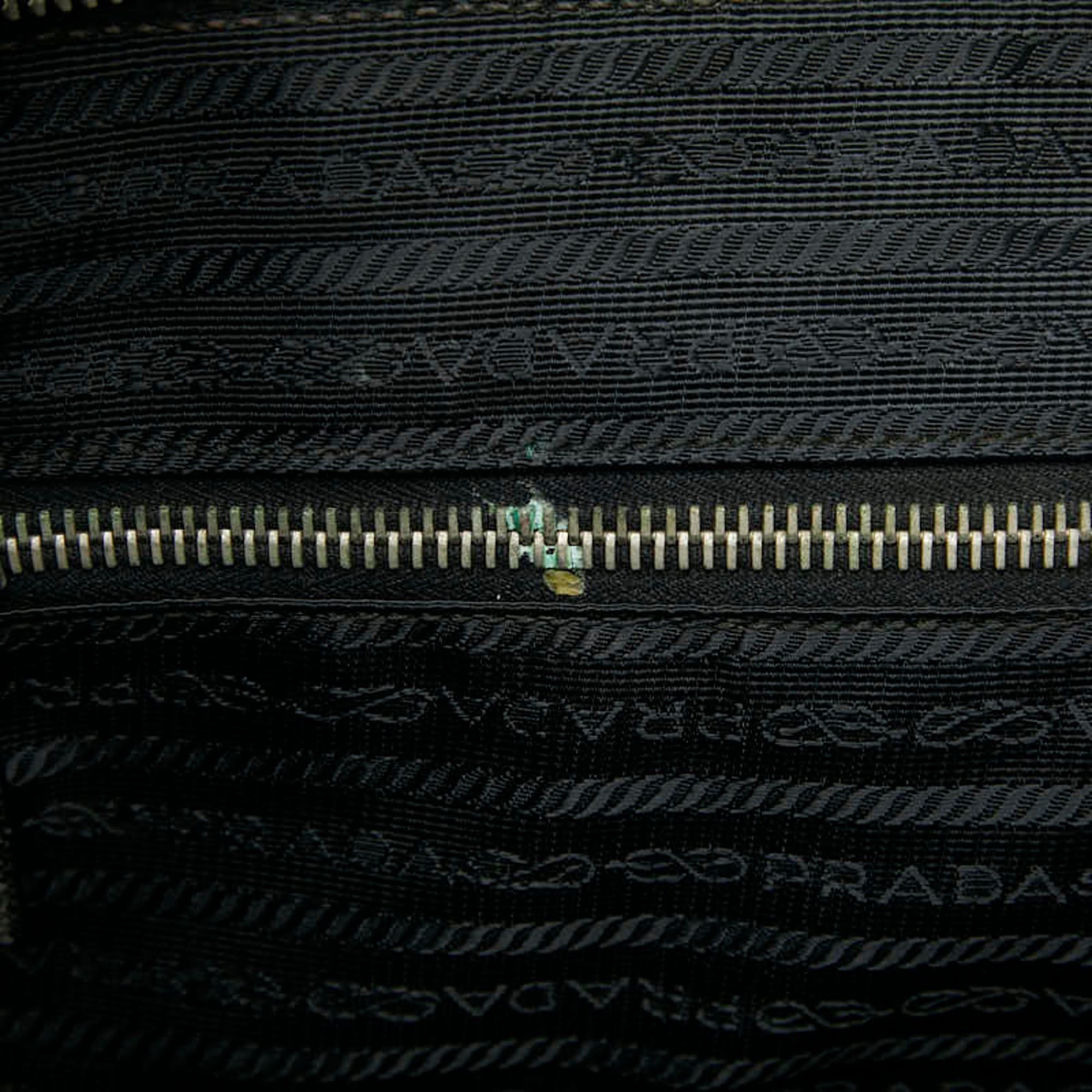 Prada Prada Triangle Logo Plate Handbag/Business Bag in Black Saffiano Leather for Women Size ONE SIZE - 11 Thumbnail