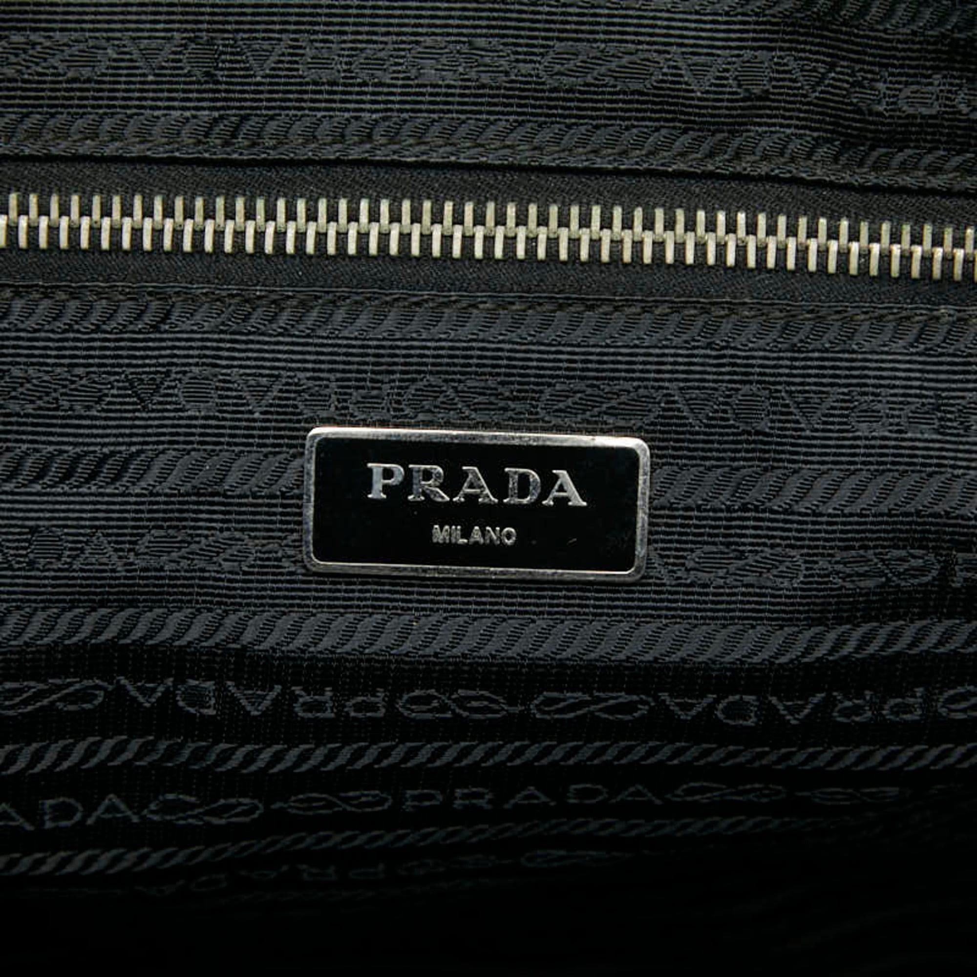 Prada Prada Triangle Logo Plate Handbag/Business Bag in Black Saffiano Leather for Women Size ONE SIZE - 15 Thumbnail