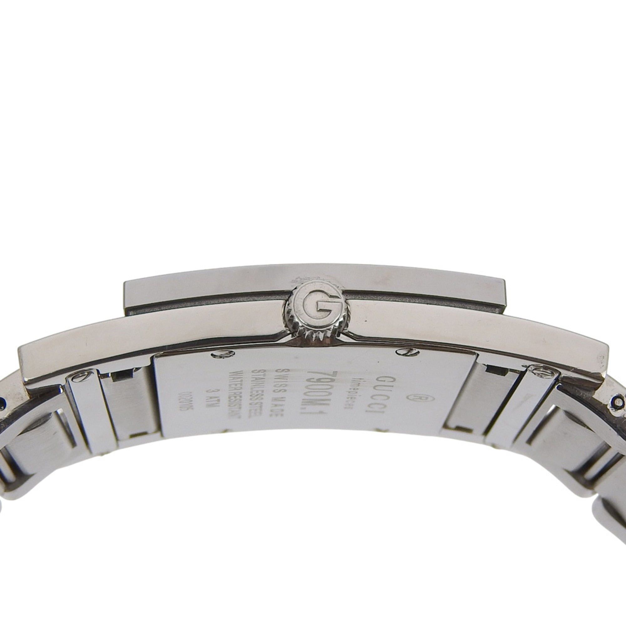 Gucci Gucci G Metro Watch 7900M.1 Stainless Steel Quartz Analog Display Black Dial Women's Size ONE SIZE - 7 Thumbnail