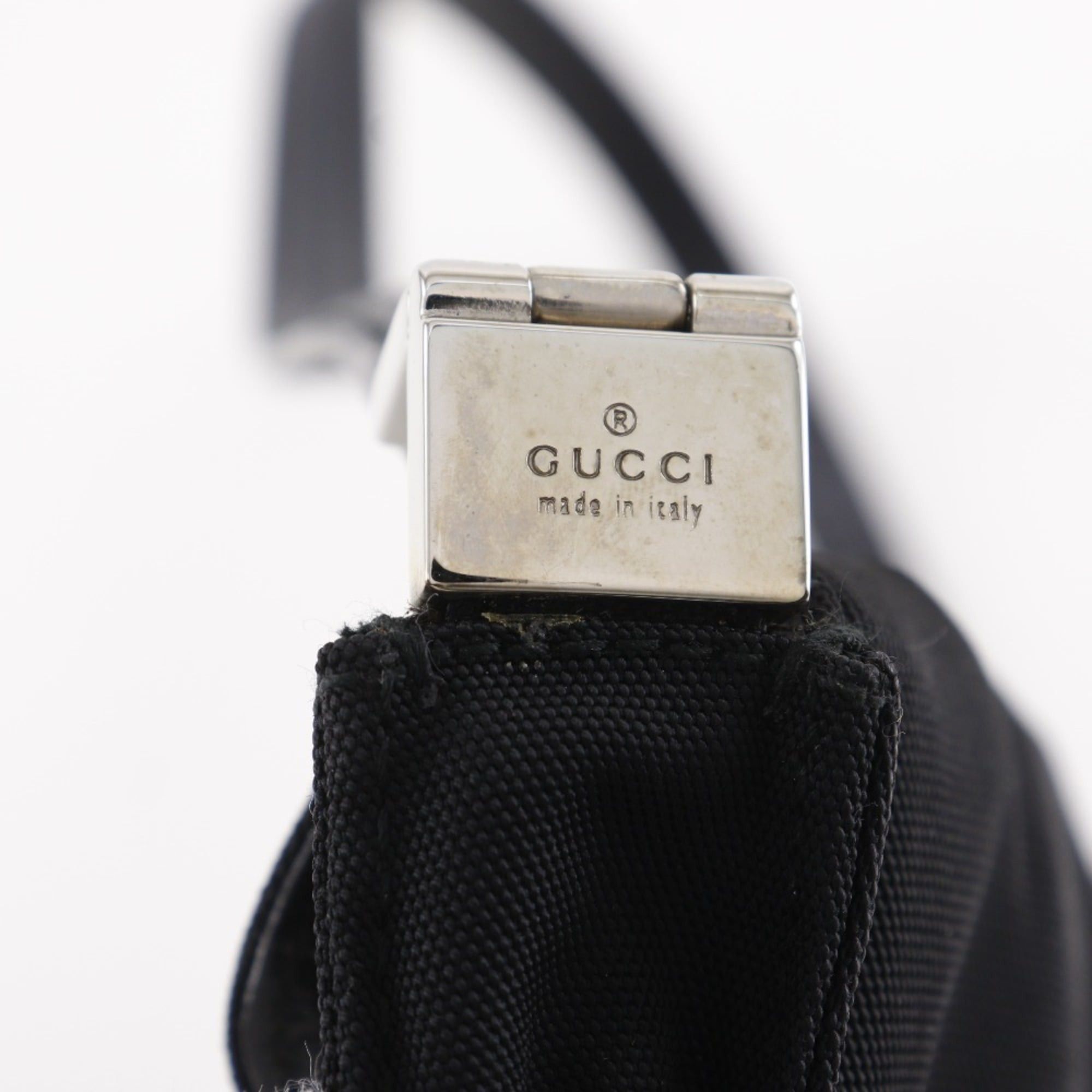 Gucci Gucci Jackie Shoulder Bag 001.3734.200047, Black Nylon Canvas, Flap, Women's Size ONE SIZE - 12 Thumbnail