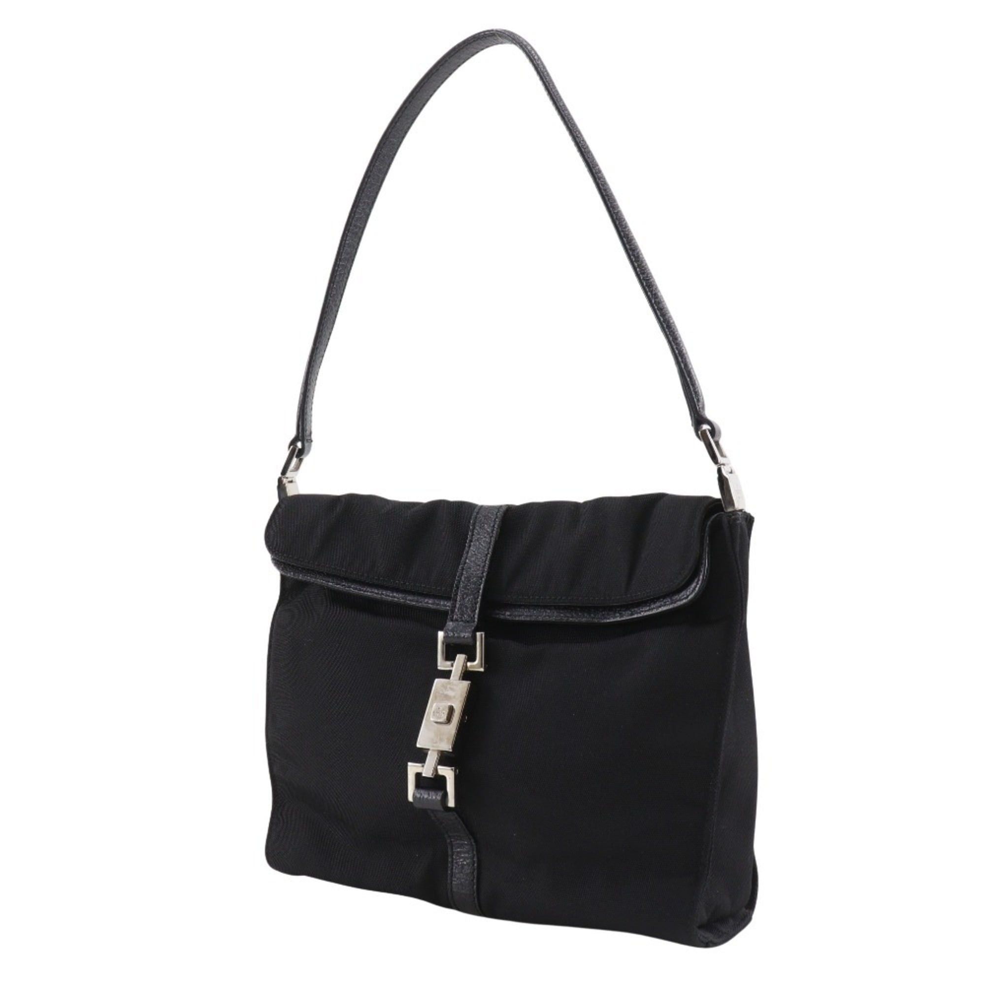 Gucci Gucci Jackie Shoulder Bag 001.3734.200047, Black Nylon Canvas, Flap, Women's Size ONE SIZE - 2 Thumbnail