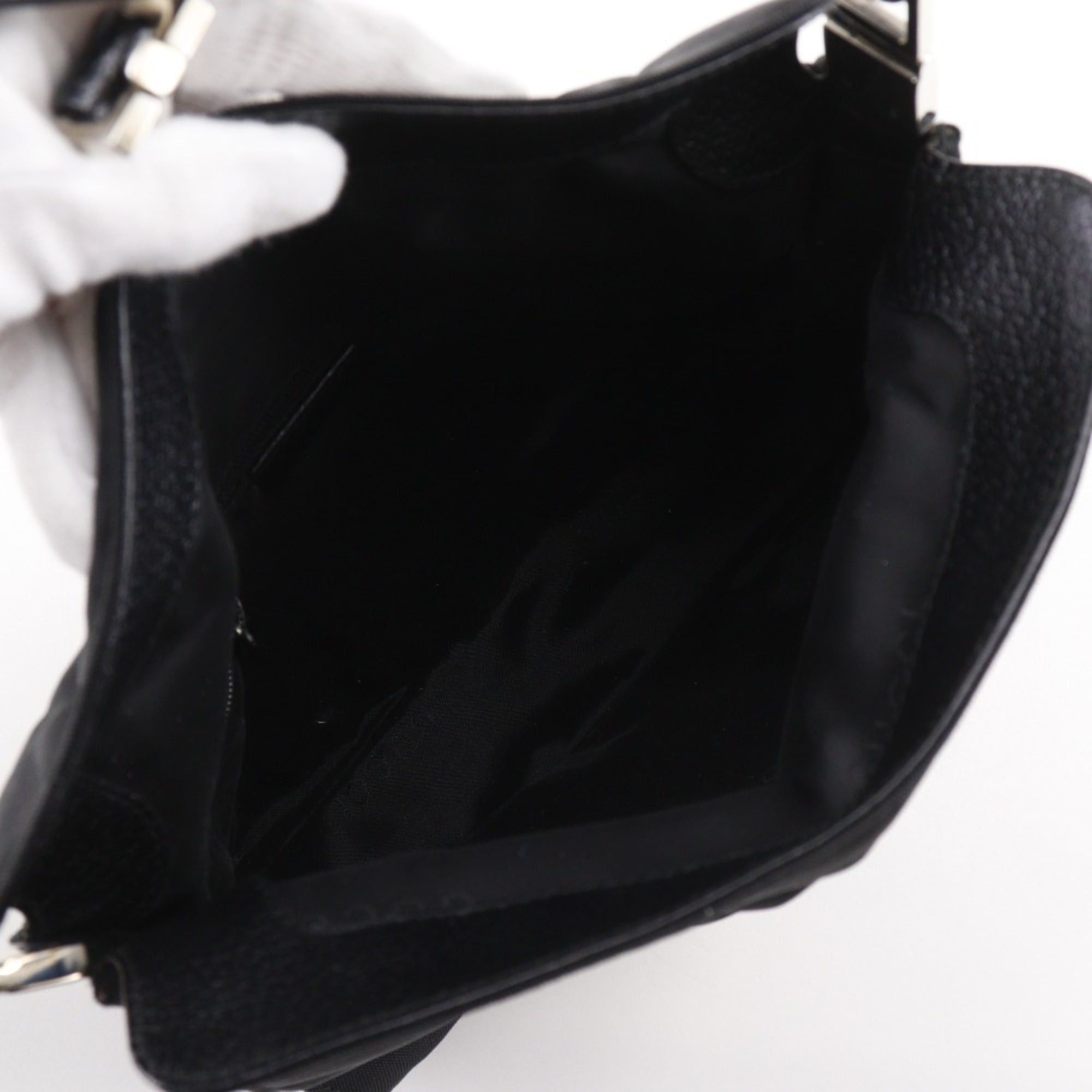 Gucci Gucci Jackie Shoulder Bag 001.3734.200047, Black Nylon Canvas, Flap, Women's Size ONE SIZE - 6 Thumbnail