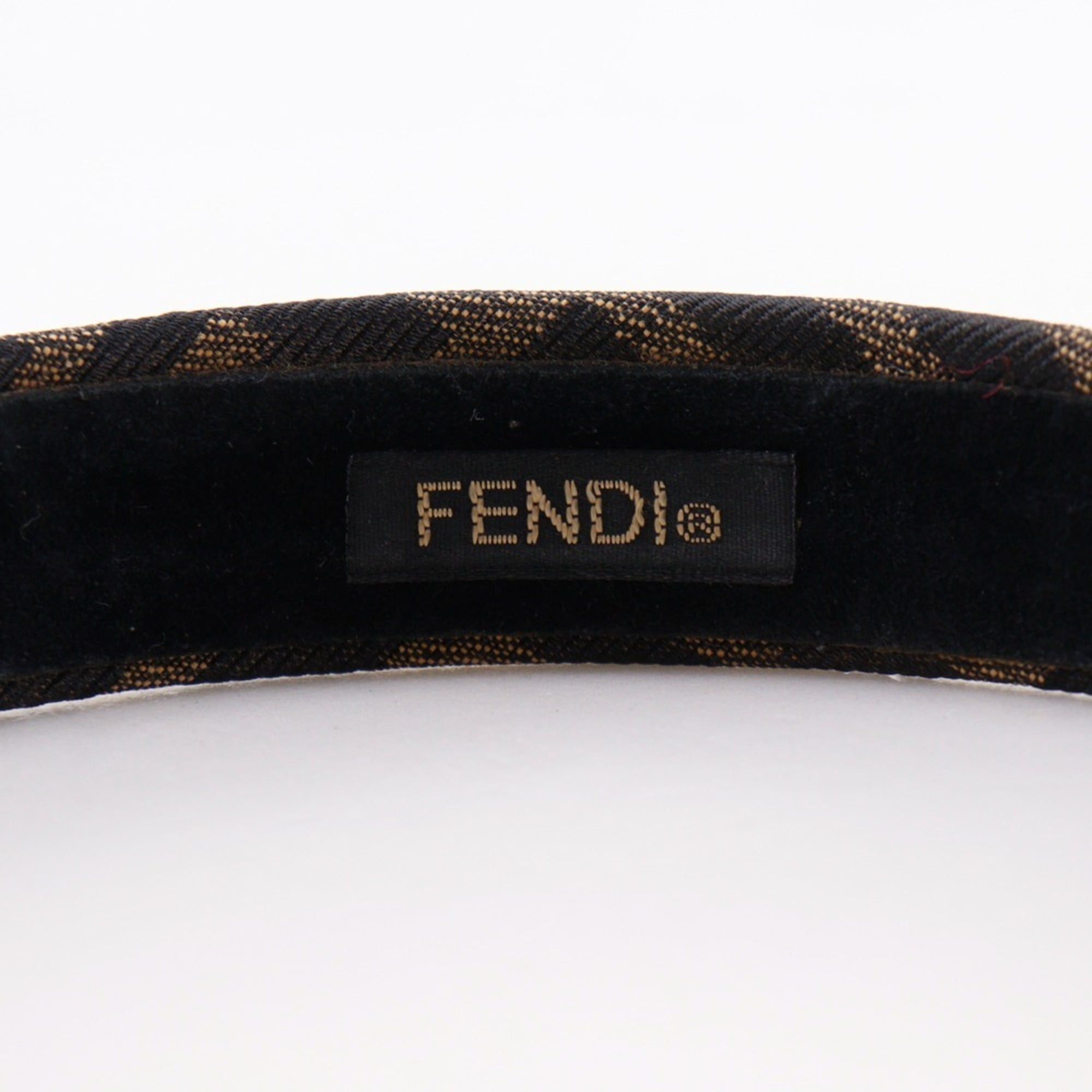 Fendi FENDI Katyusha Women's Headband and Accessories, Brown Zucca Nylon Canvas Size ONE SIZE - 5 Thumbnail