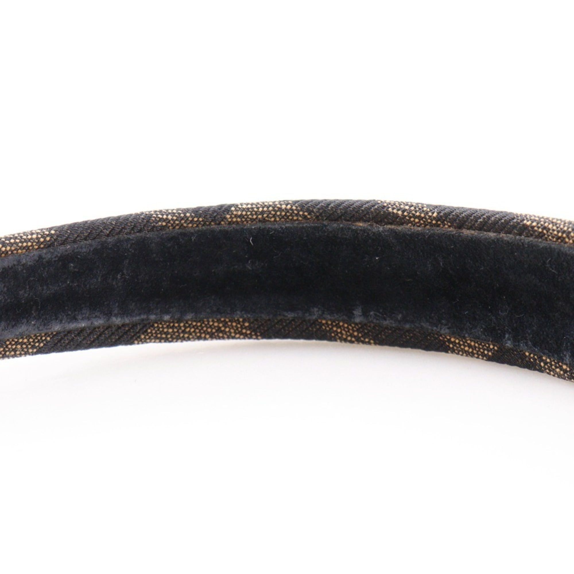 Fendi FENDI Katyusha Women's Headband and Accessories, Brown Zucca Nylon Canvas Size ONE SIZE - 7 Thumbnail