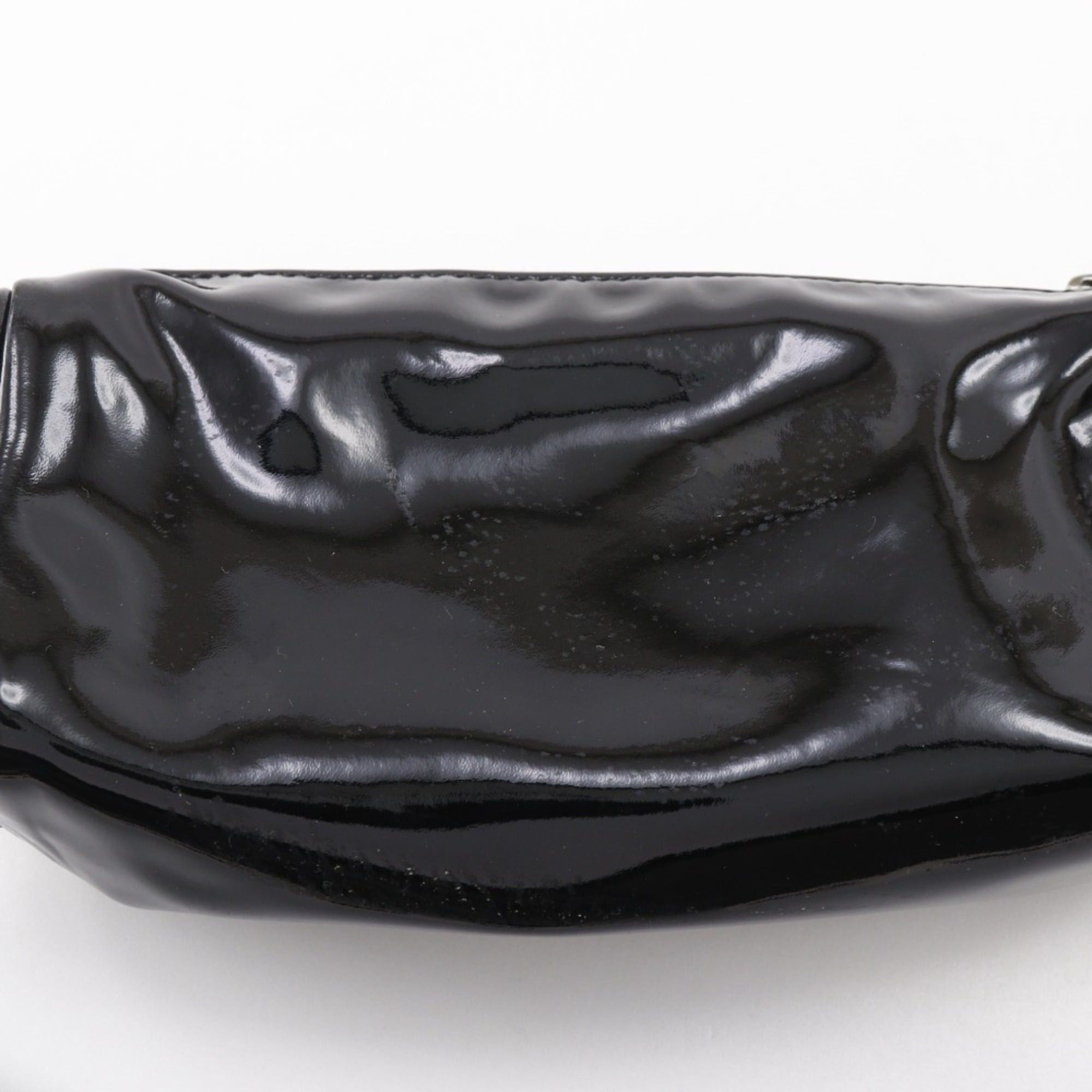 Chanel CHANEL Camellia Pouch, Enamel, Black, Zipper, Women's Size ONE SIZE - 10 Thumbnail