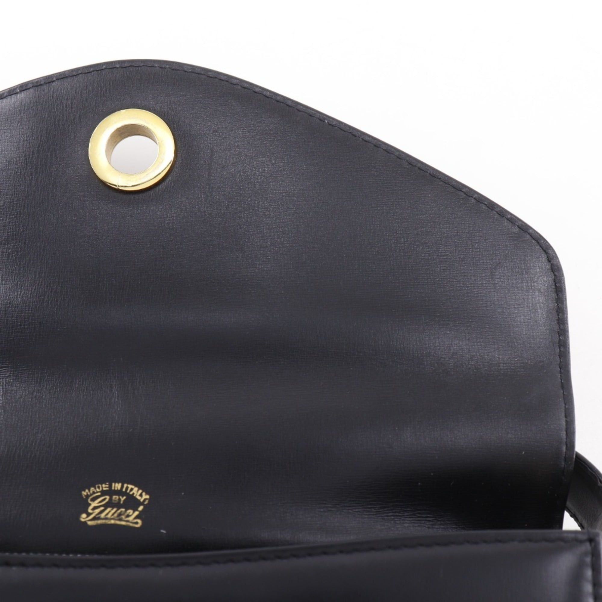 Gucci Gucci Old Shoulder Bag, Vintage Calfskin, Black, A5 Size, Flap, Women's Size ONE SIZE - 13 Thumbnail