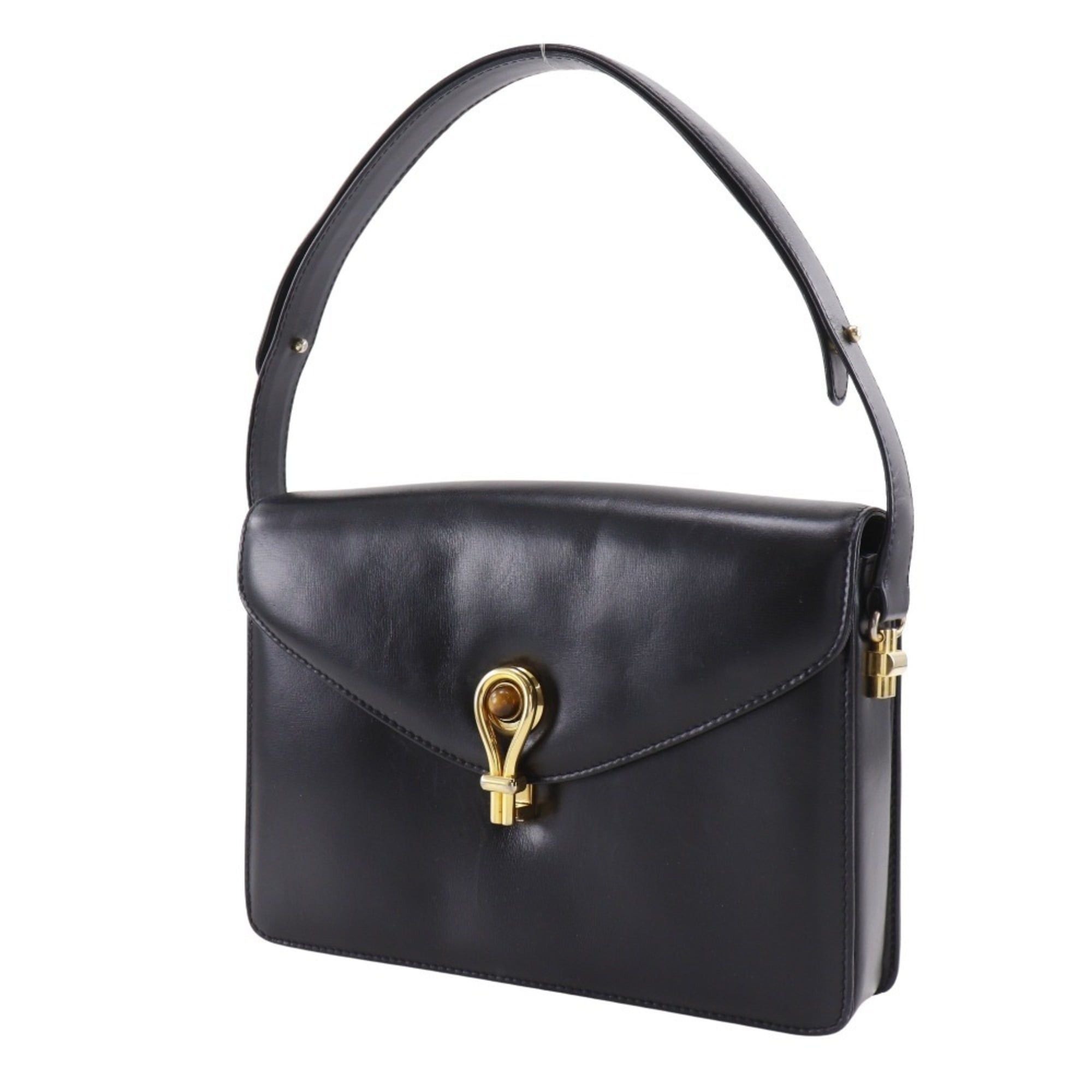 Gucci Gucci Old Shoulder Bag, Vintage Calfskin, Black, A5 Size, Flap, Women's Size ONE SIZE - 2 Thumbnail