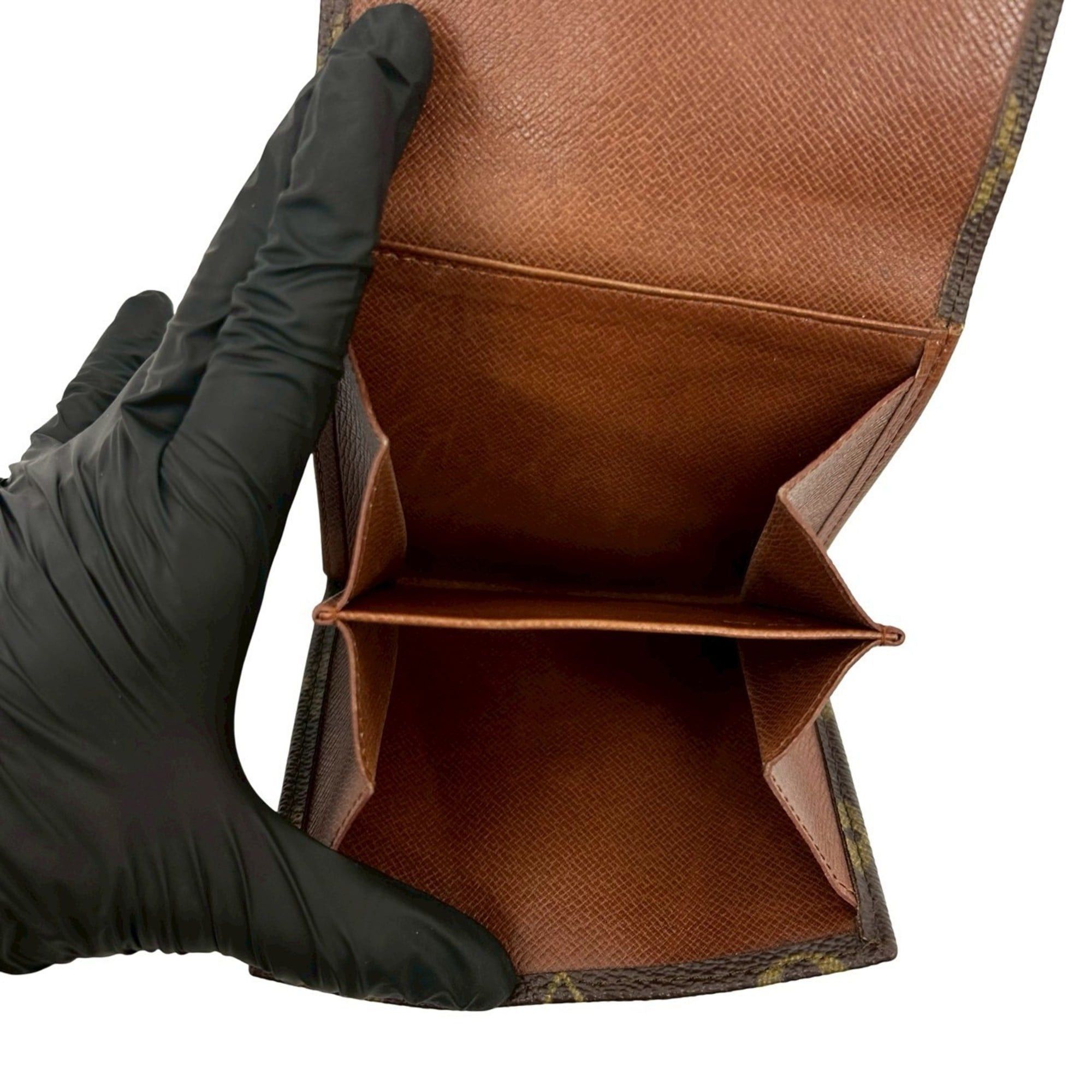 Louis Vuitton LOUIS VUITTON Vintage Porte Monnaie Bié Monogram Leather Tri-fold Wallet, Mini, Brown, 57264 Size ONE SIZE - 10 Thumbnail