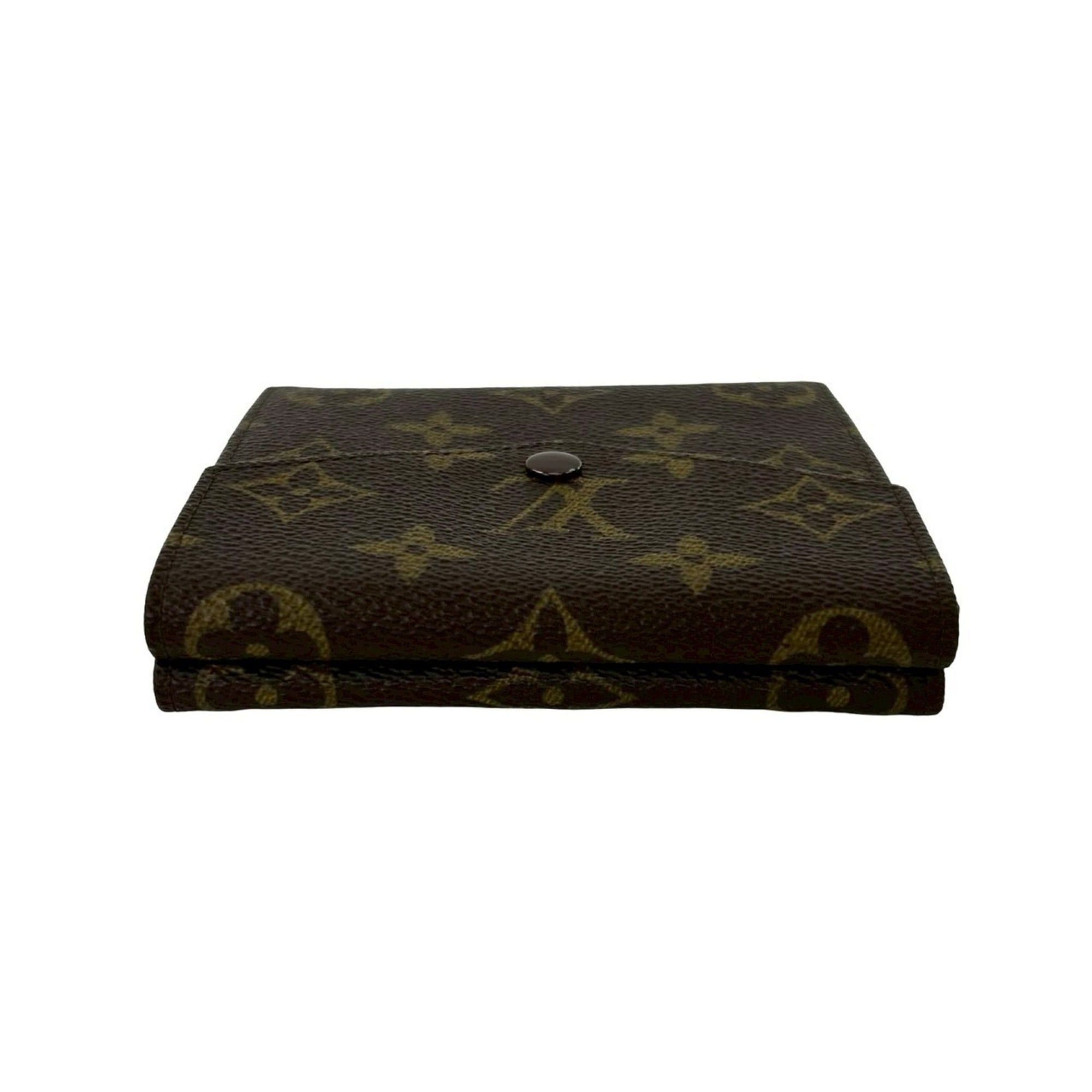 Louis Vuitton LOUIS VUITTON Vintage Porte Monnaie Bié Monogram Leather Tri-fold Wallet, Mini, Brown, 57264 Size ONE SIZE - 3 Thumbnail