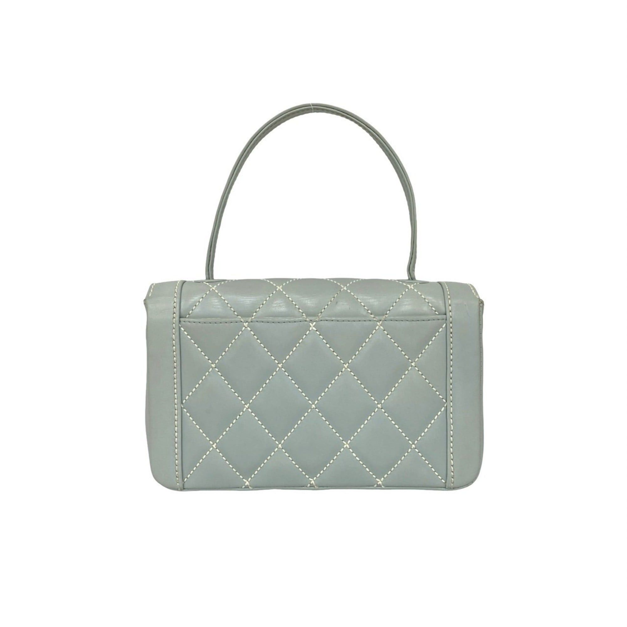Chanel CHANEL Matelasse Coco Wild Stitch Leather Handbag, Light Blue, 94346 Size ONE SIZE - 3 Thumbnail