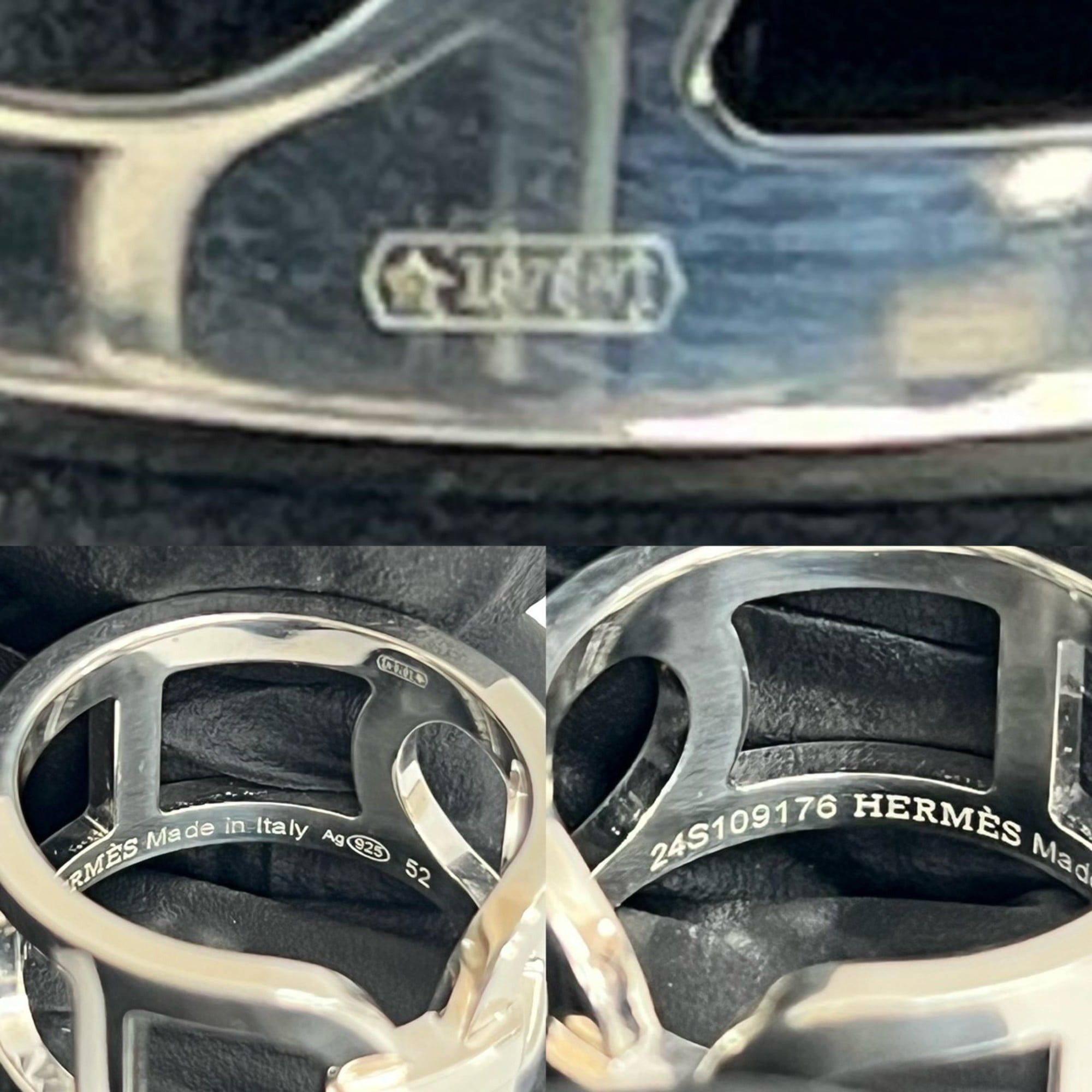 Hermes HERMES Ever Chaine d'Ancre MM Silver 925 Ring, Size 52 (12), Silver, 33065 Size ONE SIZE - 2 Thumbnail