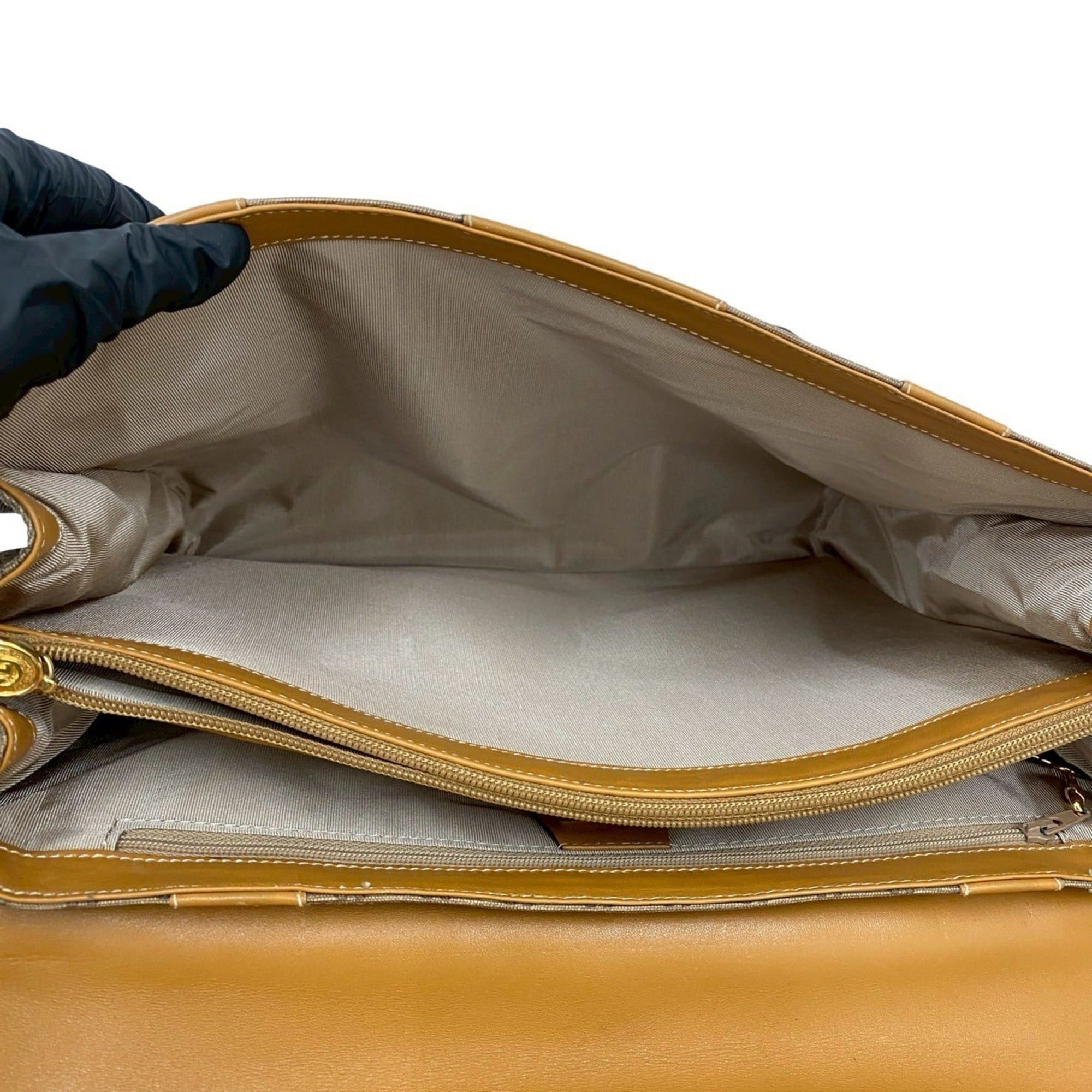 Gucci GUCCI Old Gucci Micro GG Horseshoe Leather Semi-Shoulder Bag Tote Brown 802-7 Size ONE SIZE - 9 Thumbnail