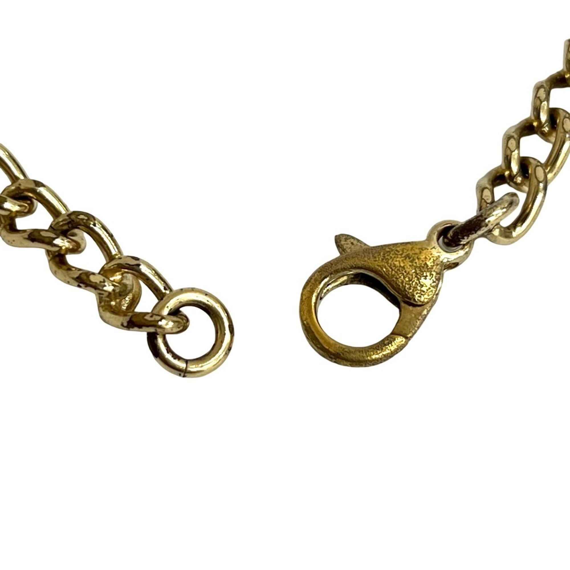 Chanel CHANEL Vintage Coco Mark Logo Motif GP Chain Necklace Pendant Gold OG810 Size ONE SIZE - 3 Thumbnail