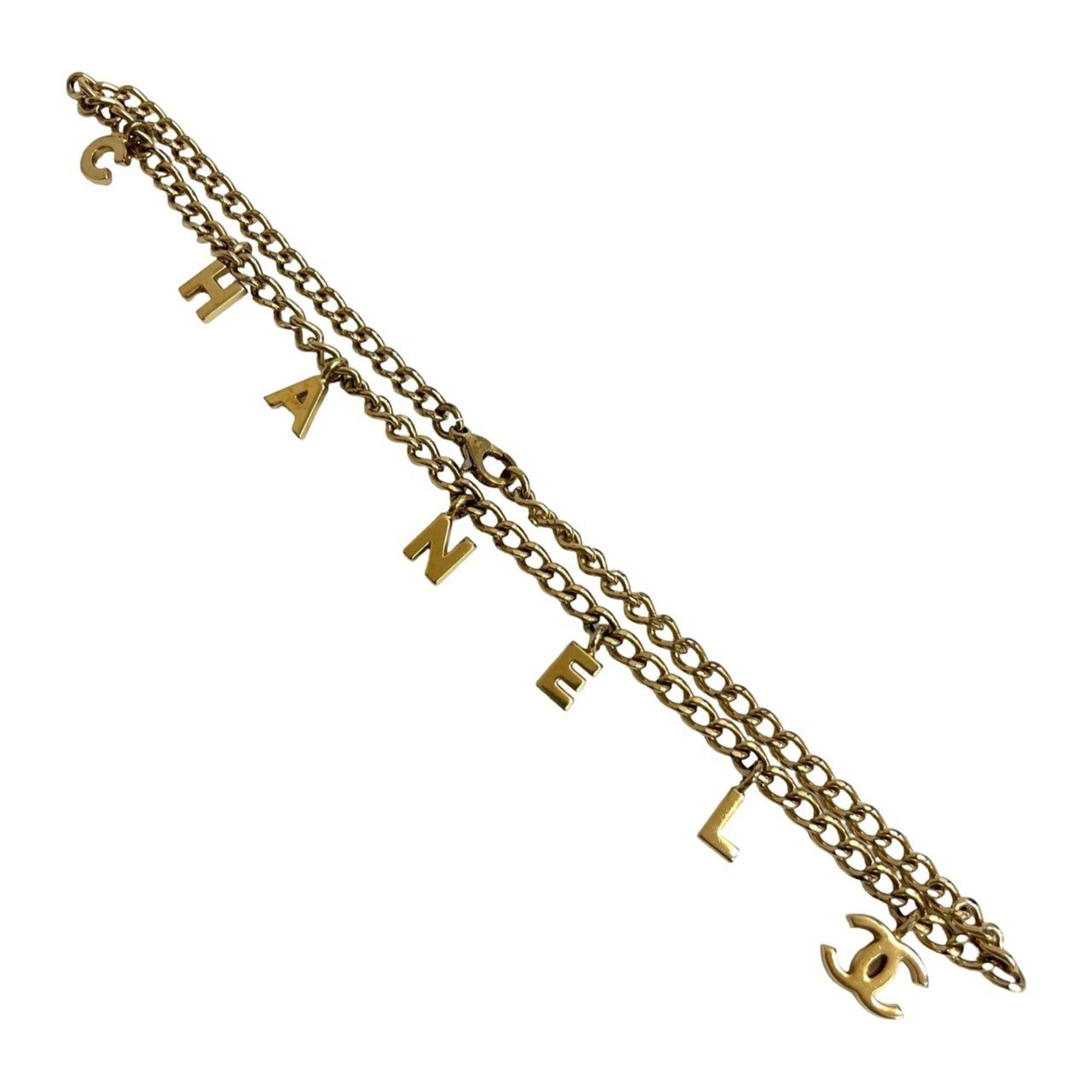 Chanel CHANEL Vintage Coco Mark Logo Motif GP Chain Necklace Pendant Gold OG810 Size ONE SIZE - 4 Thumbnail