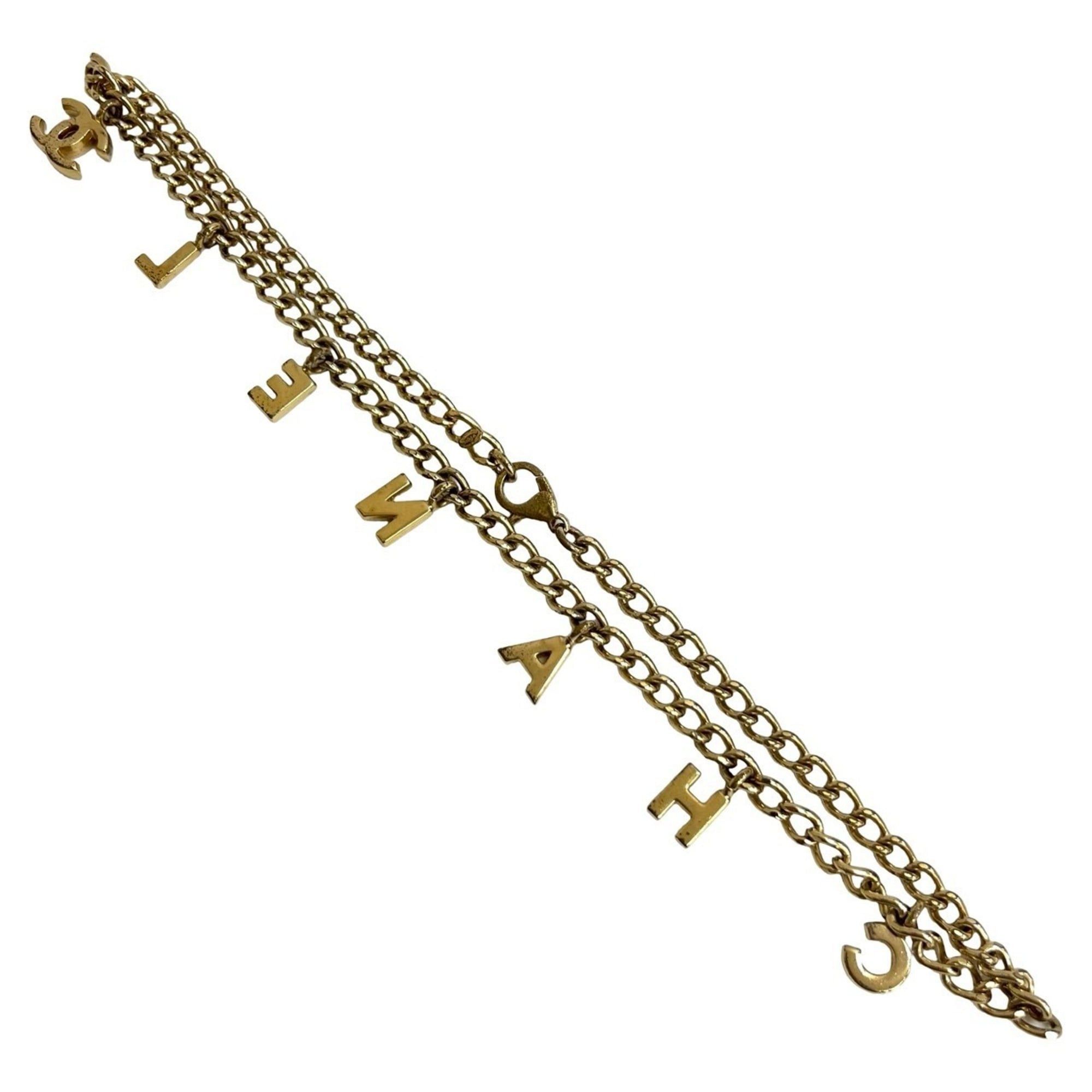 Chanel CHANEL Vintage Coco Mark Logo Motif GP Chain Necklace Pendant Gold OG810 Size ONE SIZE - 5 Thumbnail