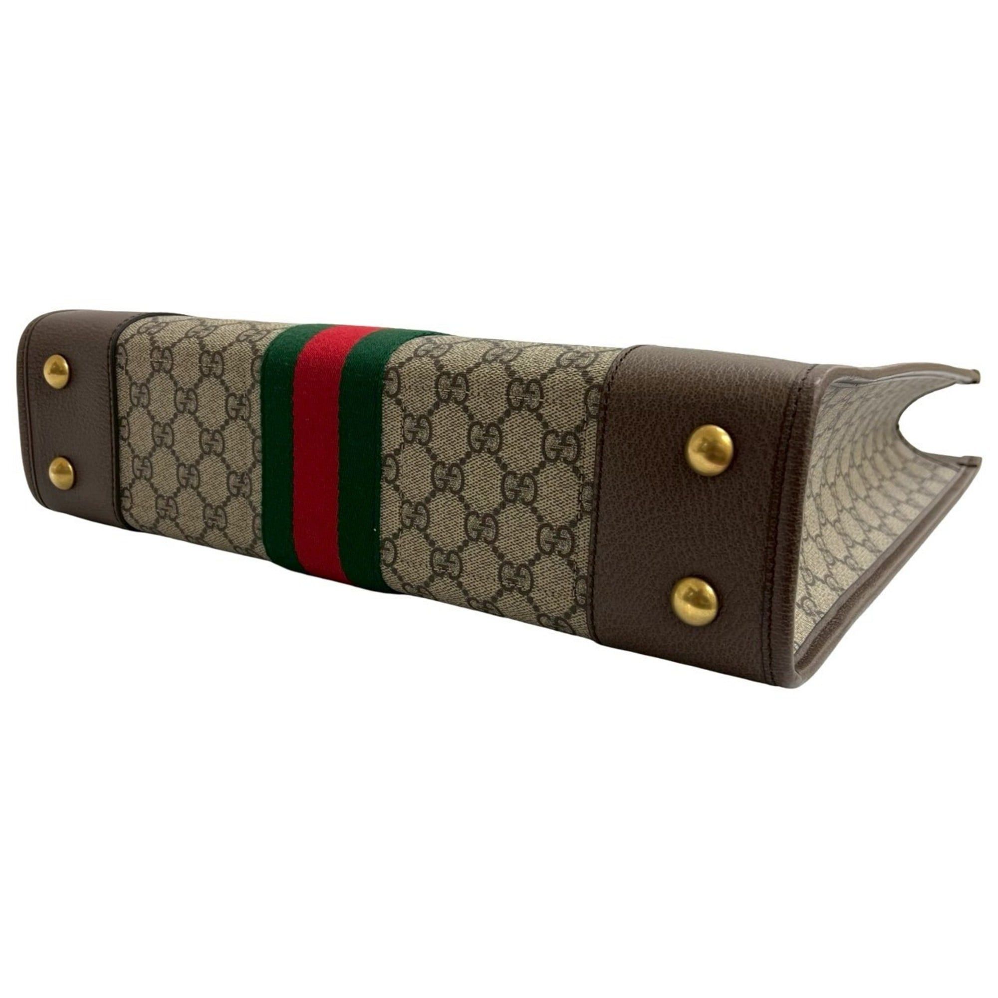 Gucci GUCCI Ophidia GG Supreme Sherry Line Leather Handbag, Tote Bag, Business Brown, 63953 Size ONE SIZE - 8 Thumbnail
