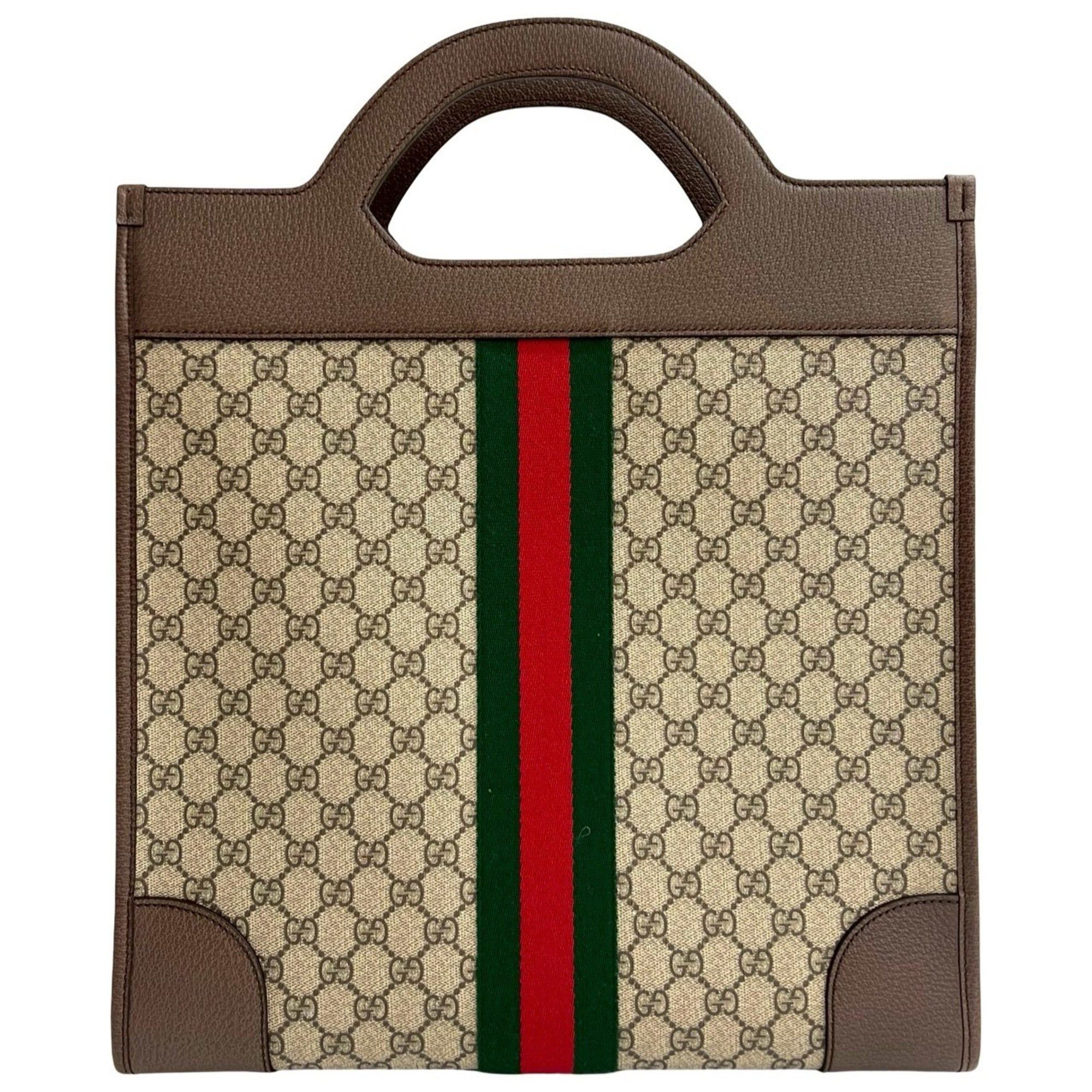 Gucci GUCCI Ophidia GG Supreme Sherry Line Leather Handbag, Tote Bag, Business Brown, 63953 Size ONE SIZE - 3 Thumbnail