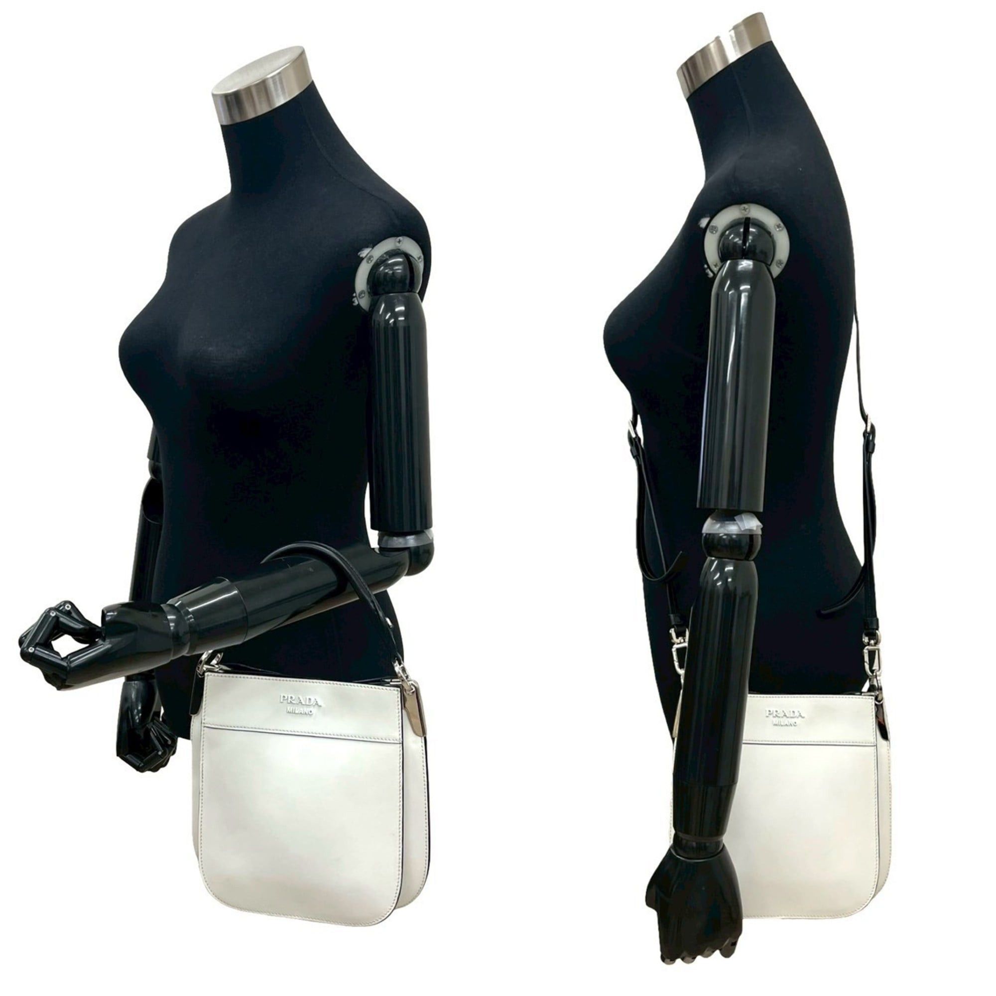 Prada PRADA Maggit Logo Leather 2-Way Handbag, Mini Tote Bag, Shoulder White 16510 Size ONE SIZE - 2 Thumbnail