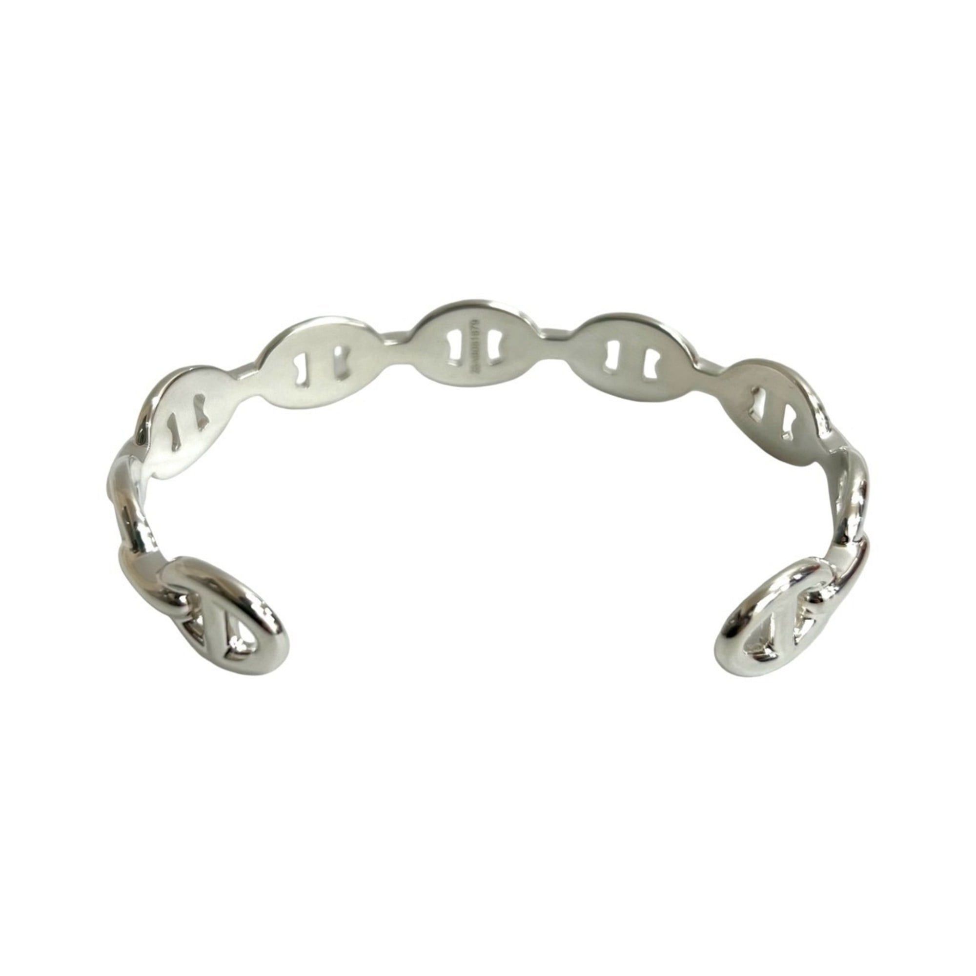 Hermes HERMES Enchaine Bangle Bracelet in Silver 925 (32192) Size ONE SIZE - 6 Thumbnail
