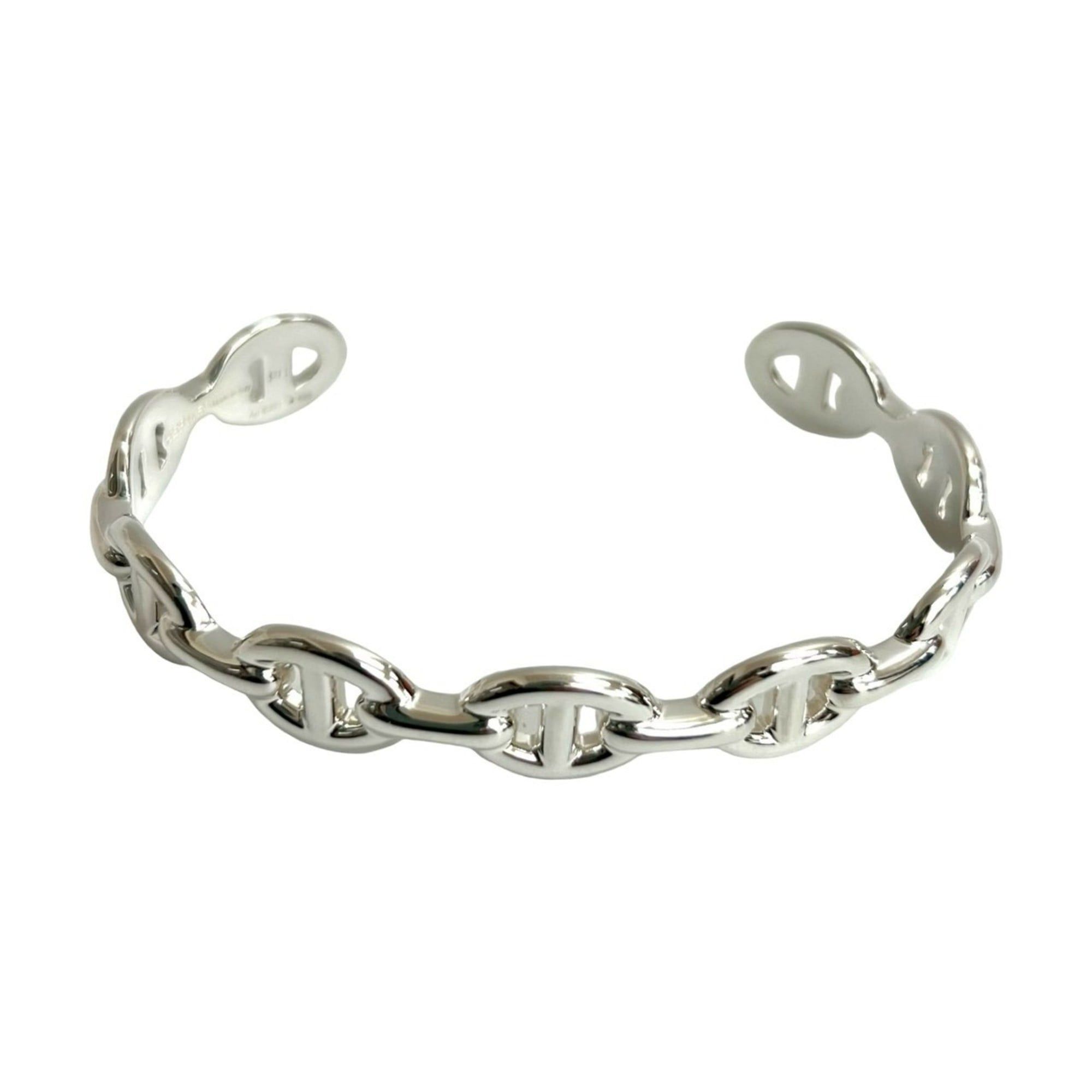 Hermes HERMES Enchaine Bangle Bracelet in Silver 925 (32192) Size ONE SIZE - 5 Thumbnail
