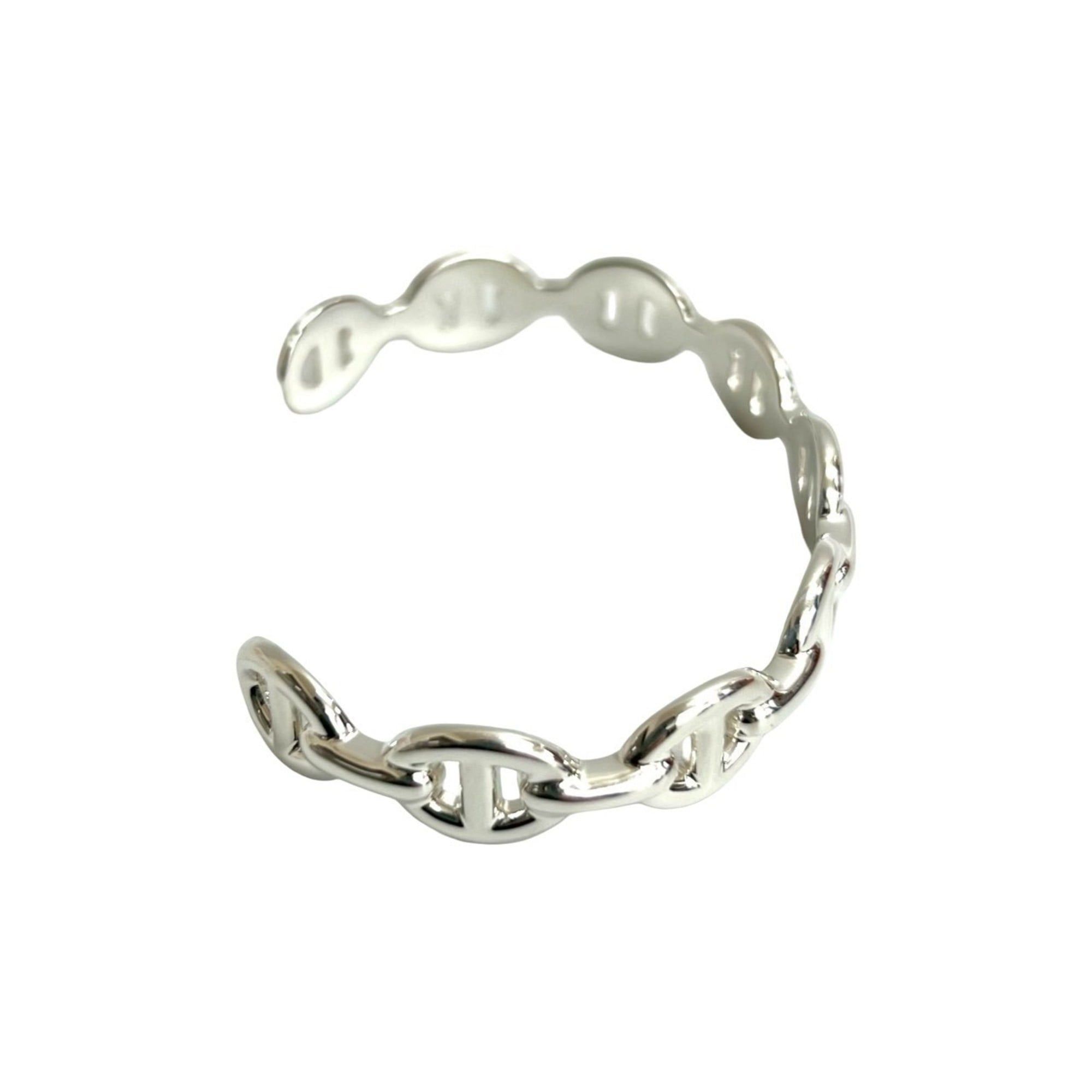 Hermes HERMES Enchaine Bangle Bracelet in Silver 925 (32192) Size ONE SIZE - 3 Thumbnail