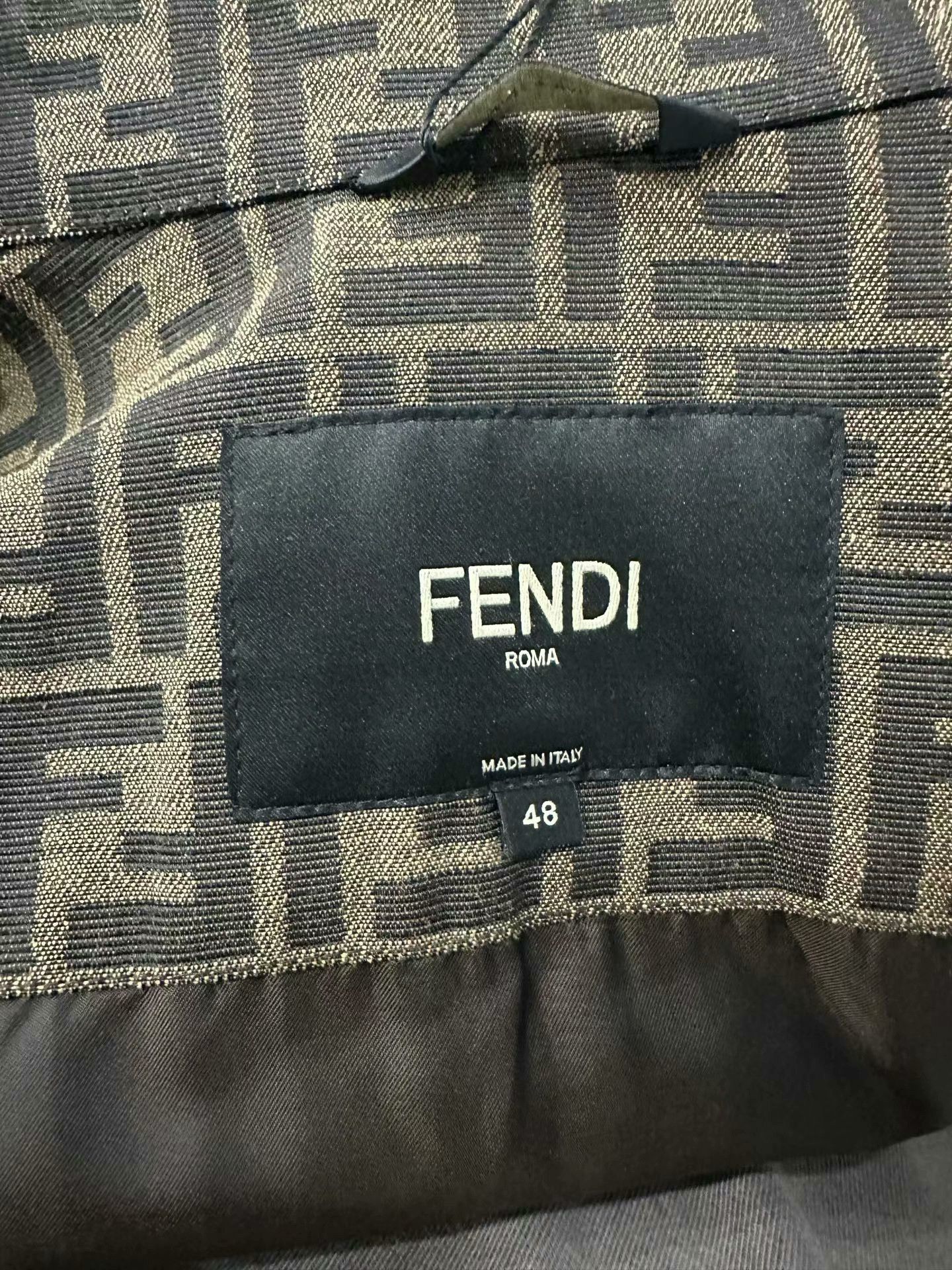 Fendi Fendi FF Print Denim Jacket in New Condition Size US M / EU 48-50 / 2 - 3 Thumbnail