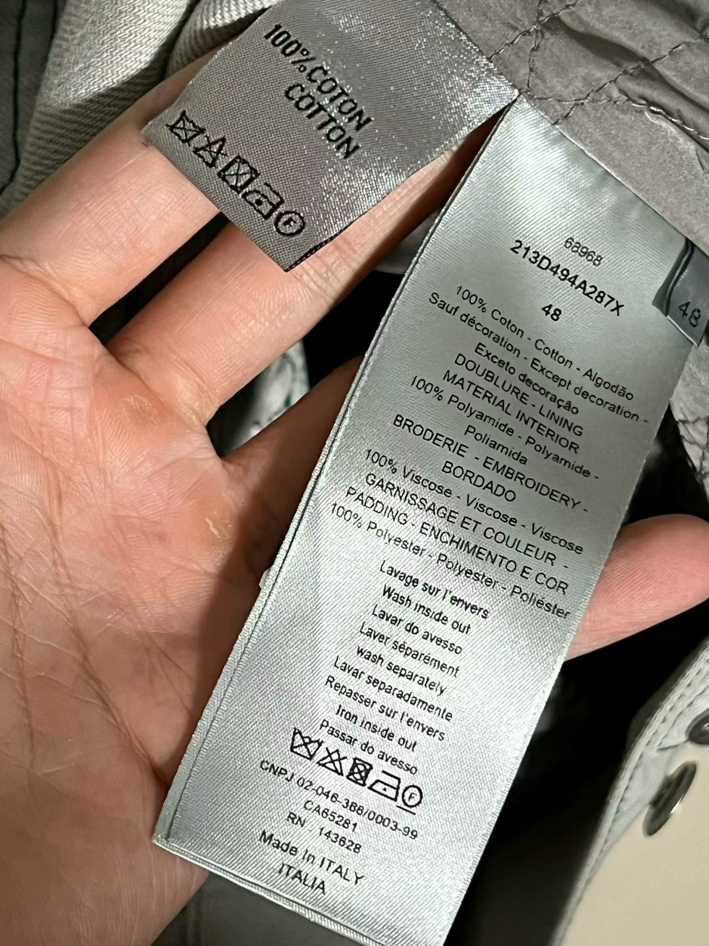 Dior gray-blue tiger embroidered jacket by Dior Size US L / EU 52-54 / 3 - 4 Thumbnail