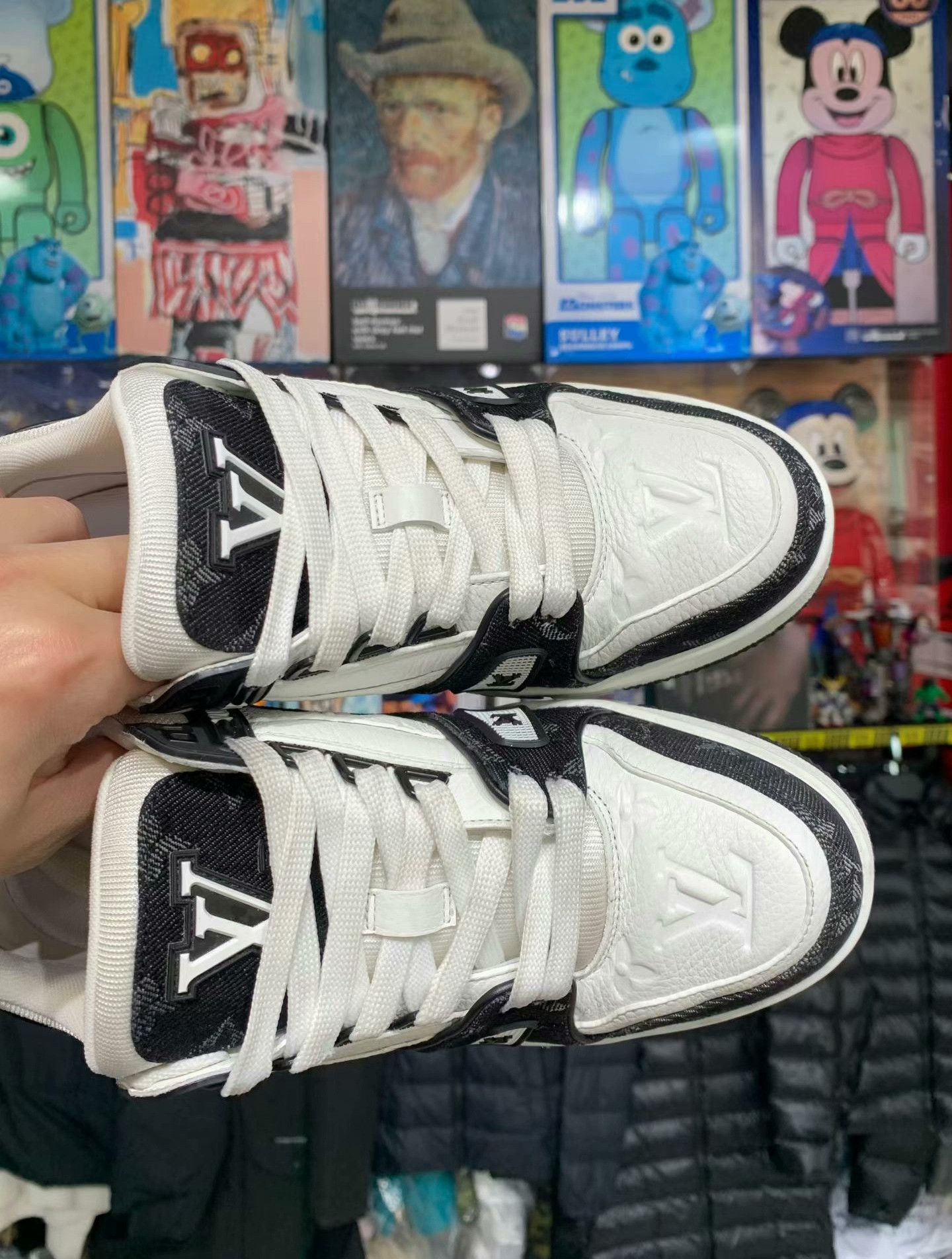 Louis Vuitton lv trainer panda denim sneakers 38 size Size US 7.5 / EU 40-41 - 5 Thumbnail
