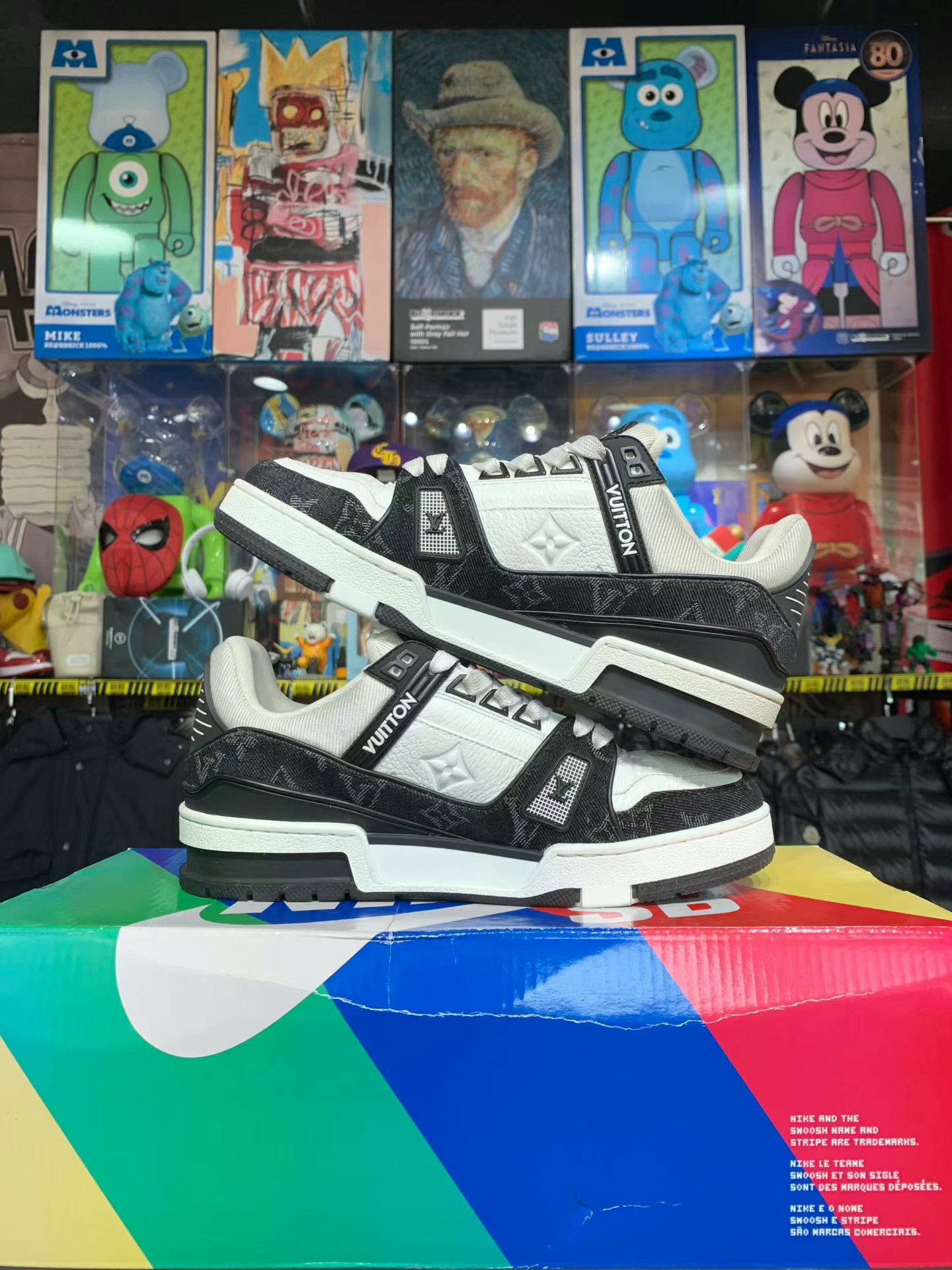 Louis Vuitton lv trainer panda denim sneakers 38 size Size US 7.5 / EU 40-41 - 4 Thumbnail